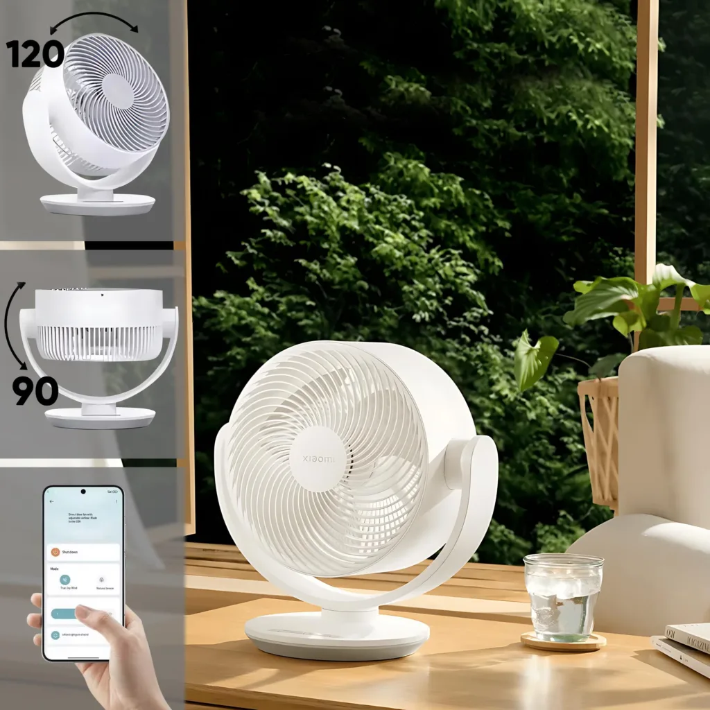 پنکه رومیزی شیائومی مدل Smart Desktop Air Circulation Fan طرح Type-C Input