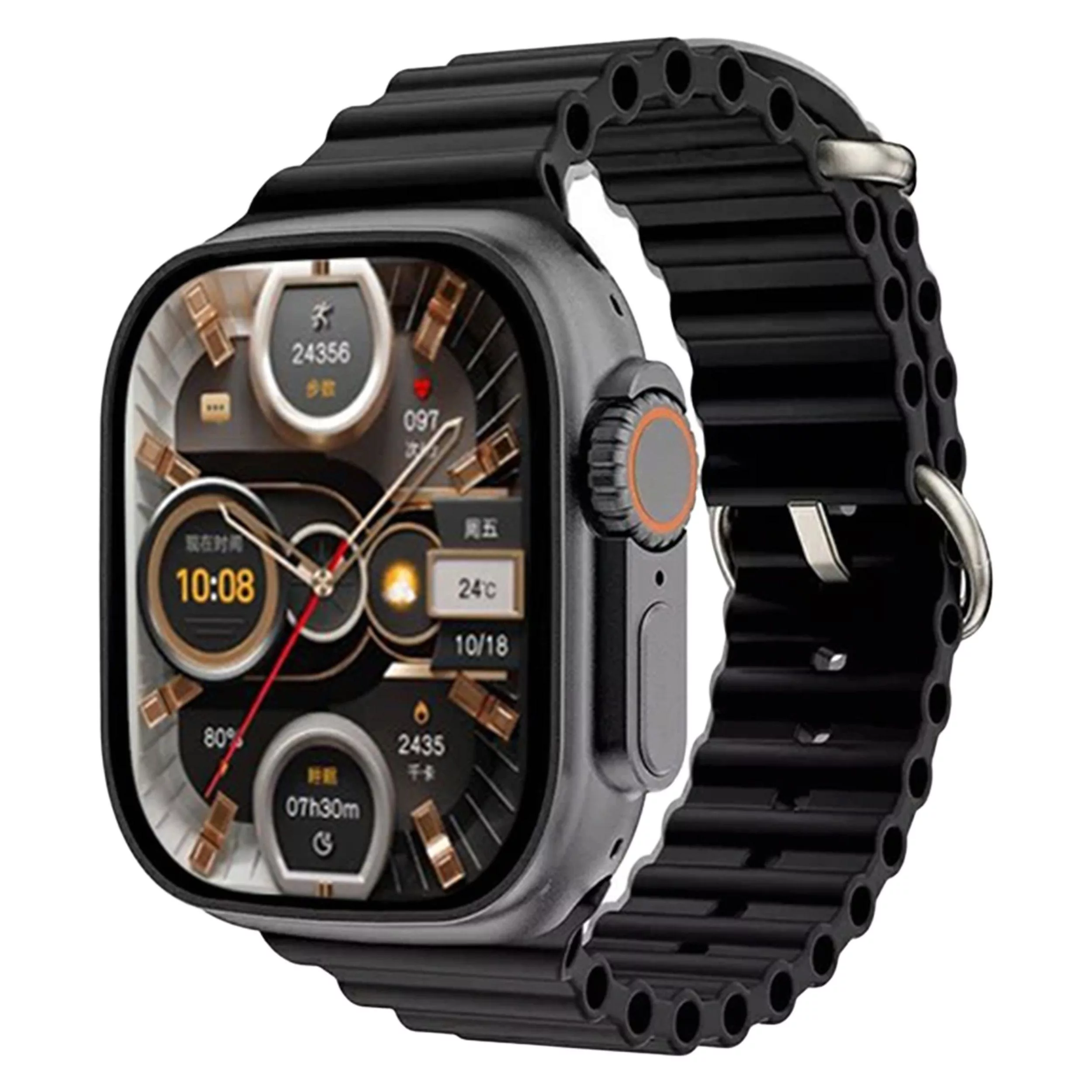 ساعت هوشمند مدل WS-75 ULTRA 2 صفحه نمایش رنگی، کنترل سطح اکسیژن خون بند سیلیکونی