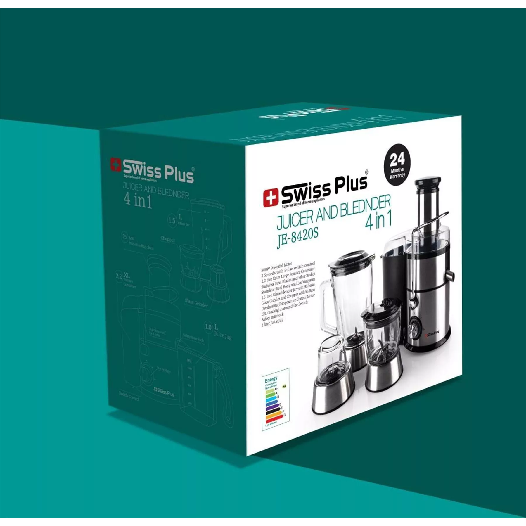 آبمیوه گیری سوئیس پلاس مدل JE-8420S