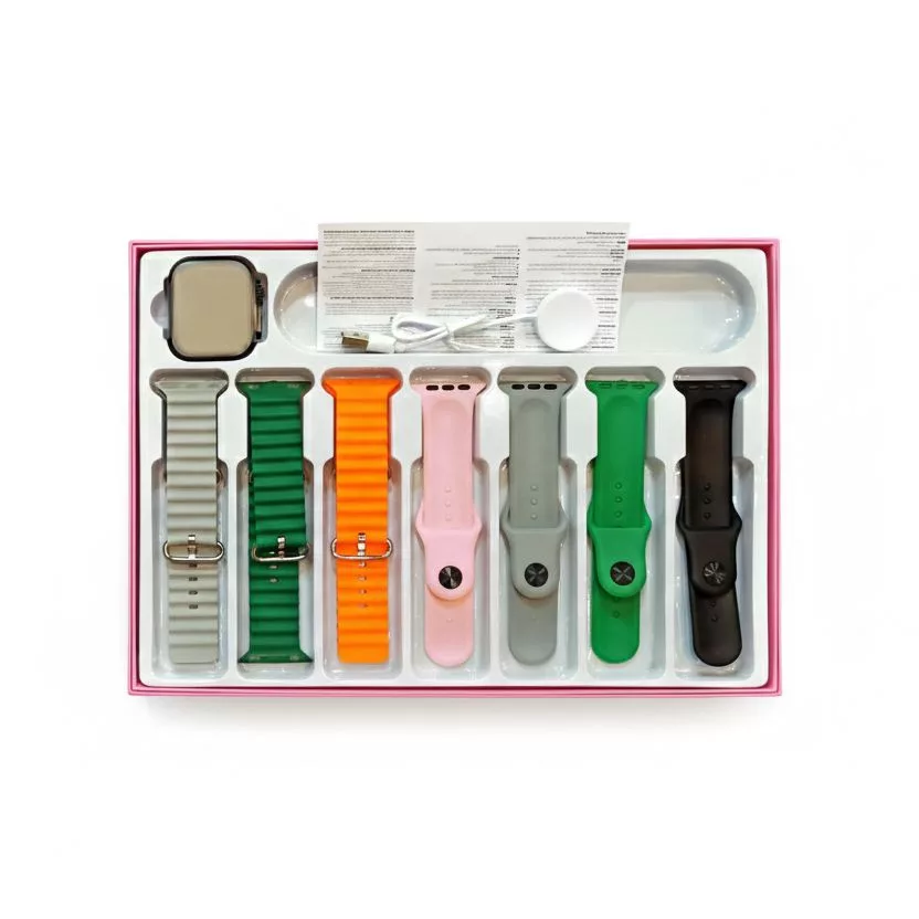 ساعت هوشمند ۴۹ میلیمتری مدل M225 Seven in One با ۷ بند سیلیکونی