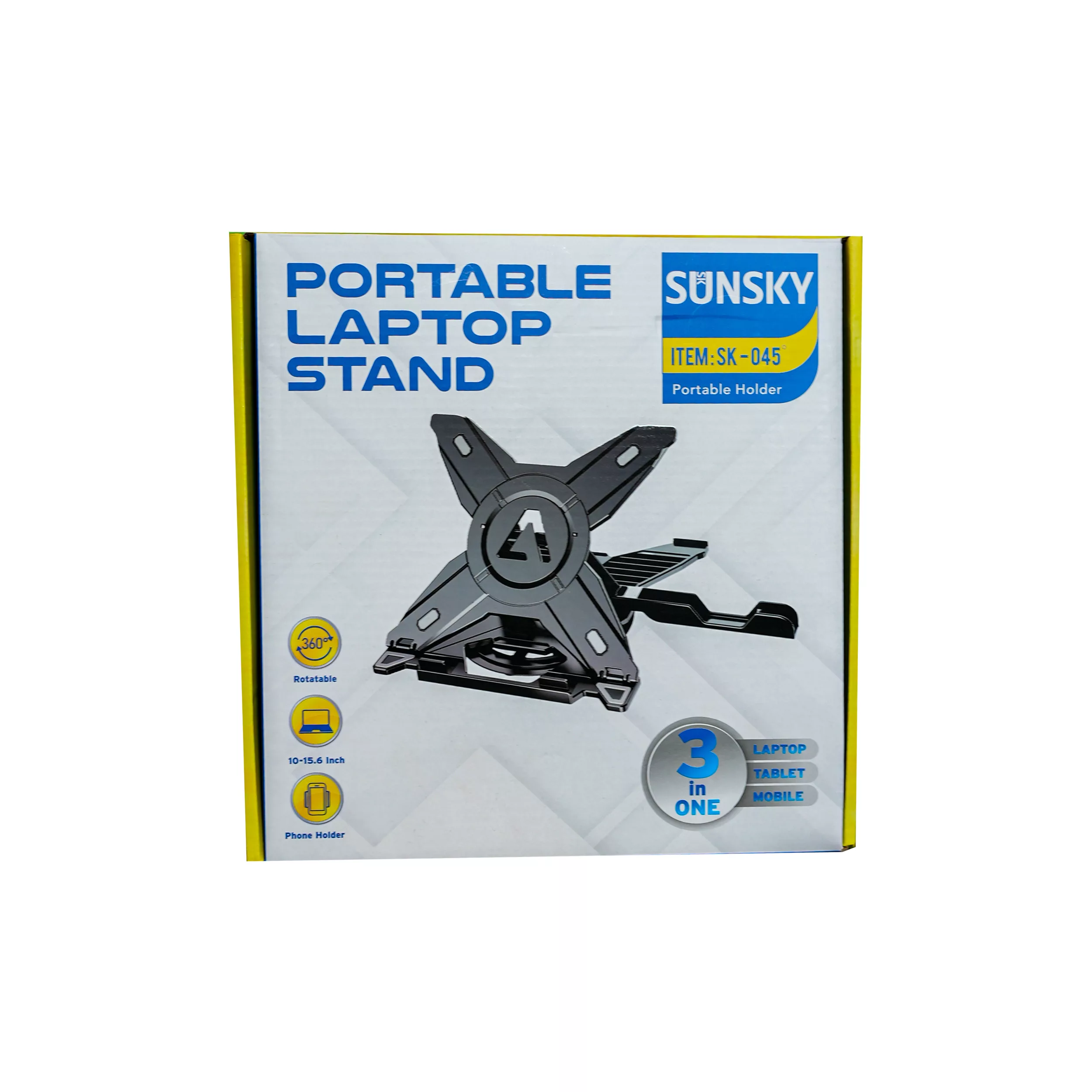 پایه نگهدارنده لپ تاپ  سان اسکای مدل SK-045 با قابلیت نگهداری موبایل ،تنظیم زاویه و چرخش