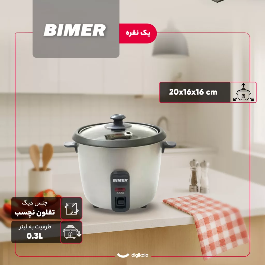 پلوپز 1 نفره بیمر مدل BM-RC30