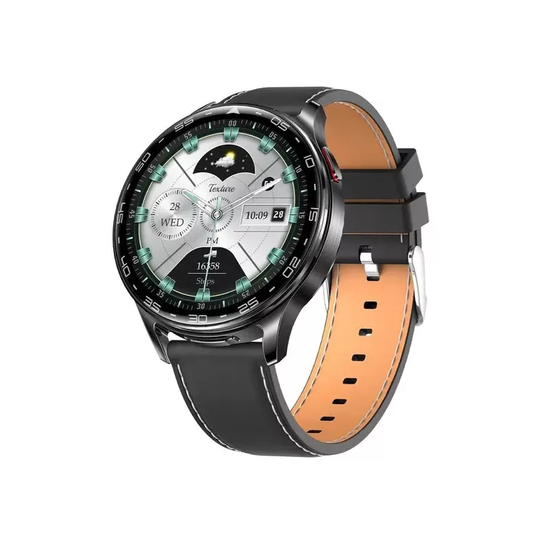 ساعت هوشمند پرودو مدل BGH SMART PLUSE 552 مناسب برای آقایان و بانوان با قابلیت مکالمه ار طریق بلوتوث و صفحه نمایش گرد  مناسب ورزش روزمره و رسمی با بند چرم مصنوعی قابلیت کنترل موسیقی