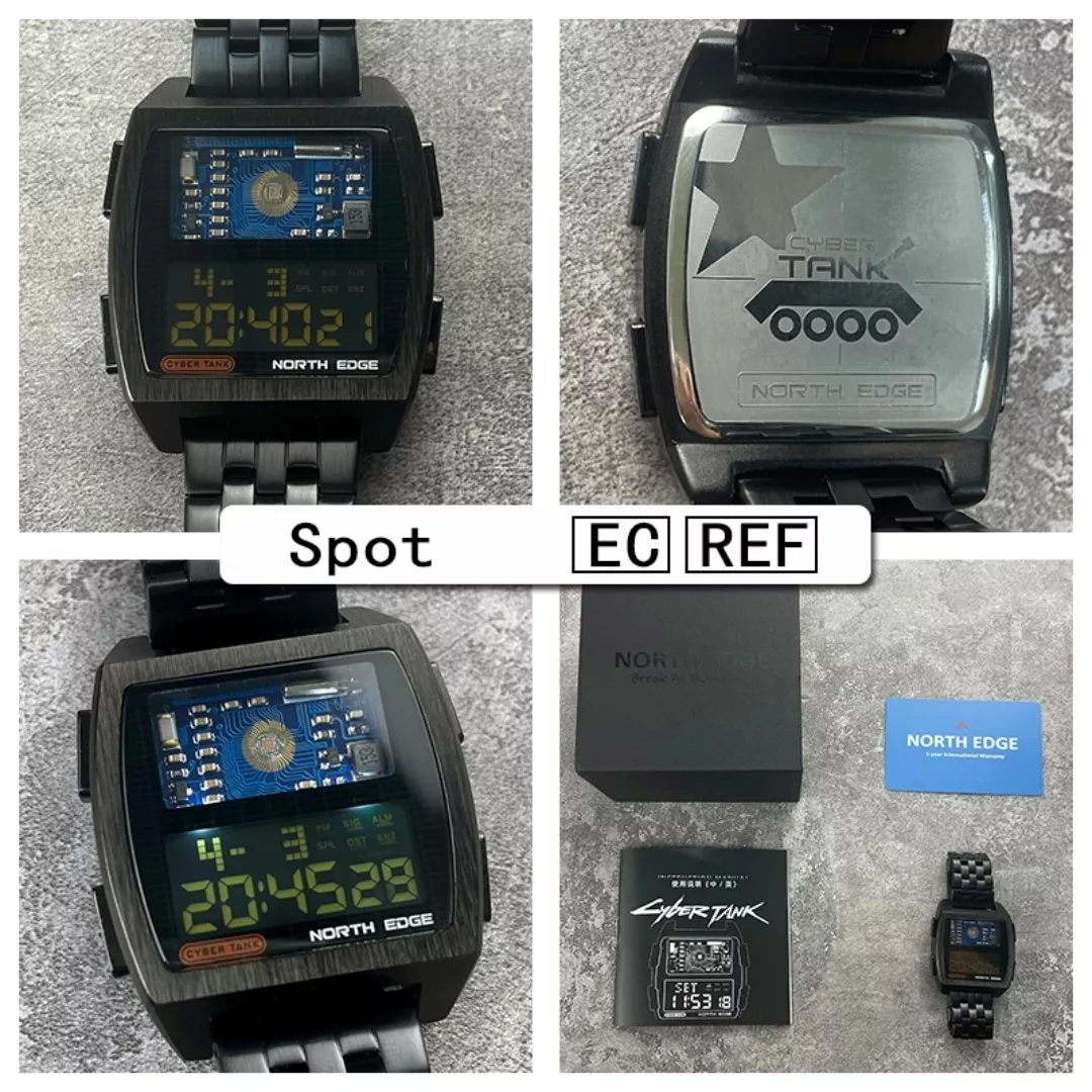 ساعت هوشمند 41 میلی متری نورث اج مدل CYBER TANK با بند استیل