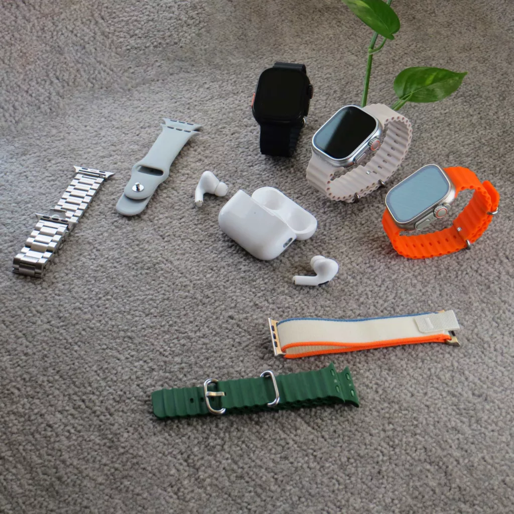 ساعت هوشمند ورنا مدل W49 ultra with 7 band به همراه هندزفری