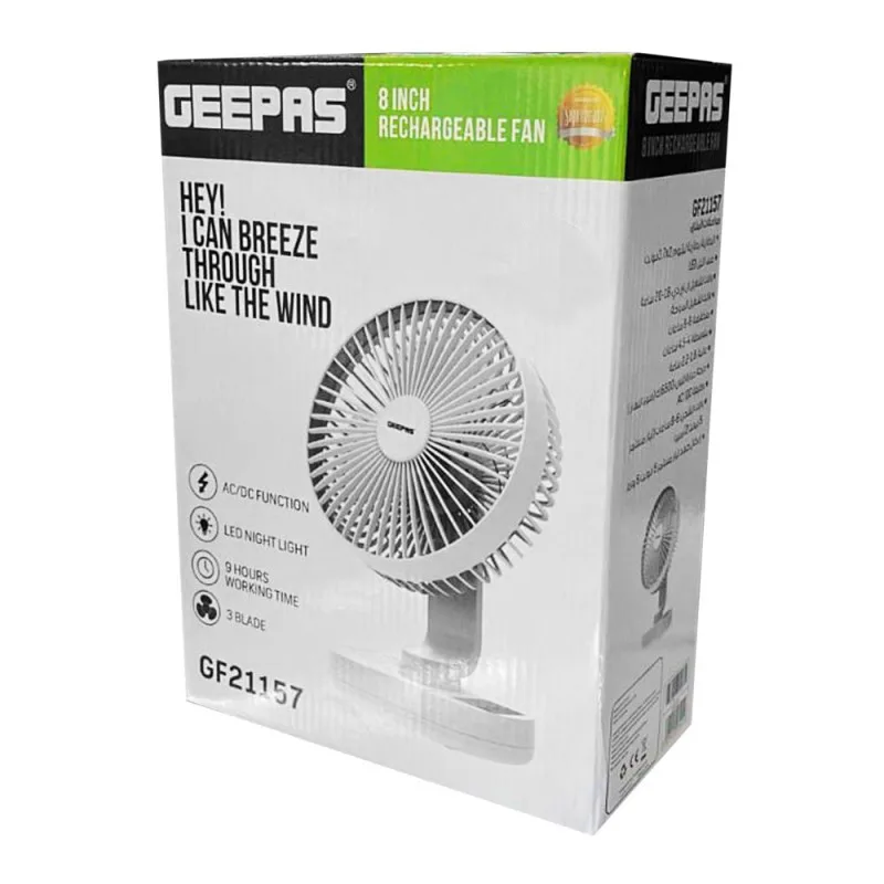 پنکه شارژی جیپاس مدل GF21157