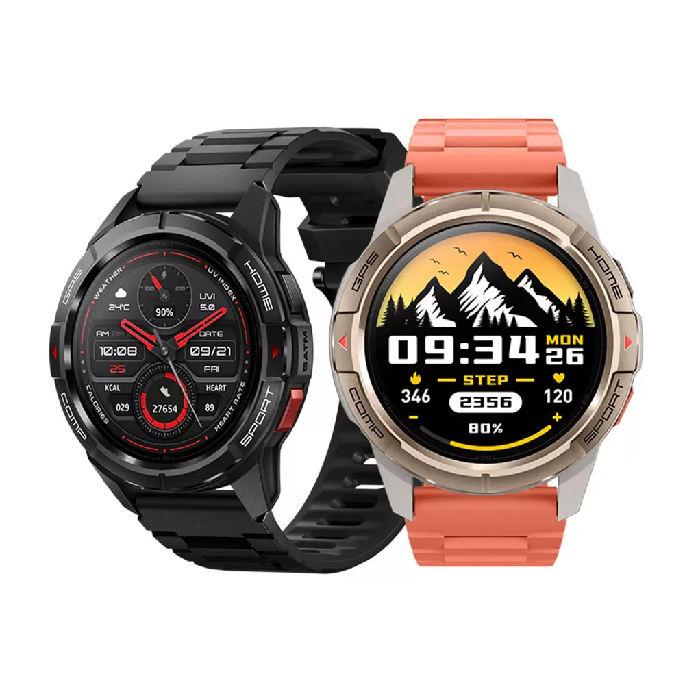 ساعت هوشمند میبرو مدل GS Active بند سیلیکونی، ضد آب، 150 حالت ورزشی، صفحه نمایش AMOLED، سنسور اکسیژن خون، شمارش ضربان قلب