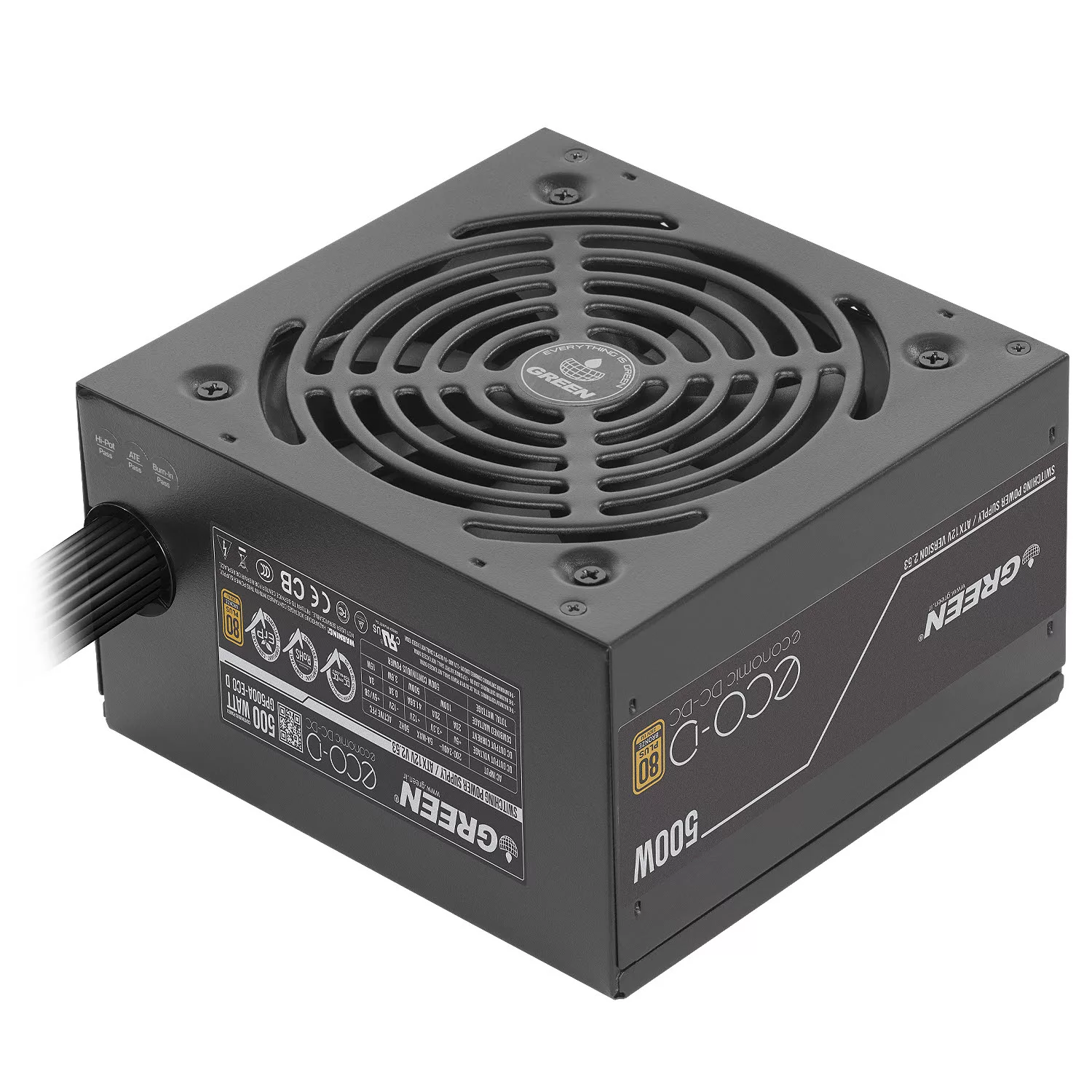 منبع تغذیه کامپیوتر 500W وات گرین مدل GP500A-ECO D