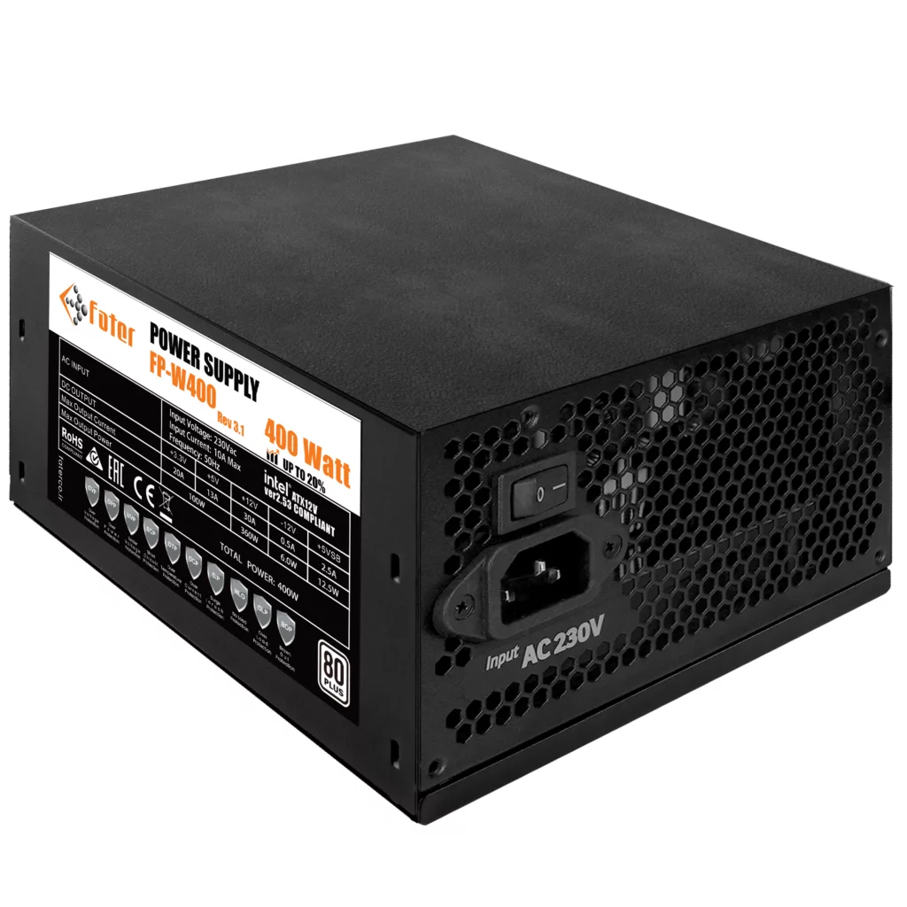 منبع تغذیه کامپیوتر 400 وات فاطر مدل FP-W400 80Plus 400W