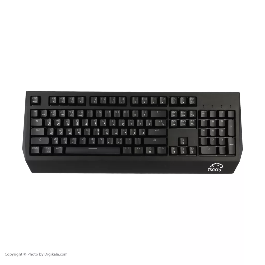 کیبورد مخصوص بازی تسکو مدل GK 8127، سوییچ مکانیکال قهوه ای، Full-Size، نورپردازی RGB