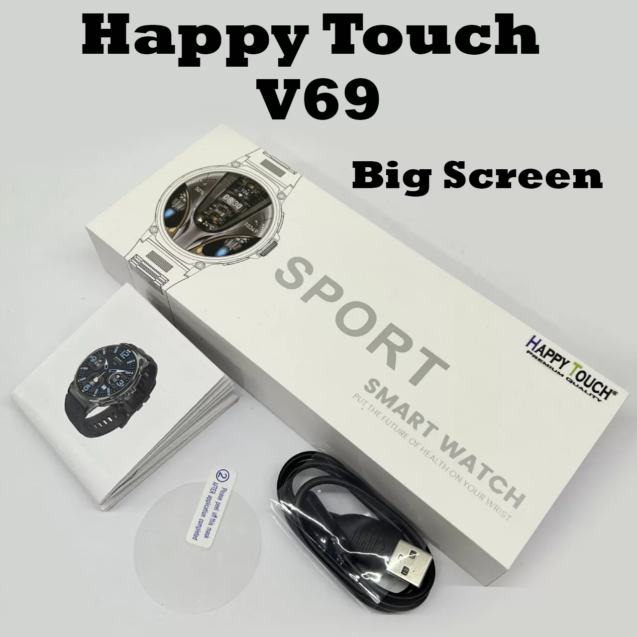 ساعت هوشمند هپی تاچ مدل V69 Big Screen