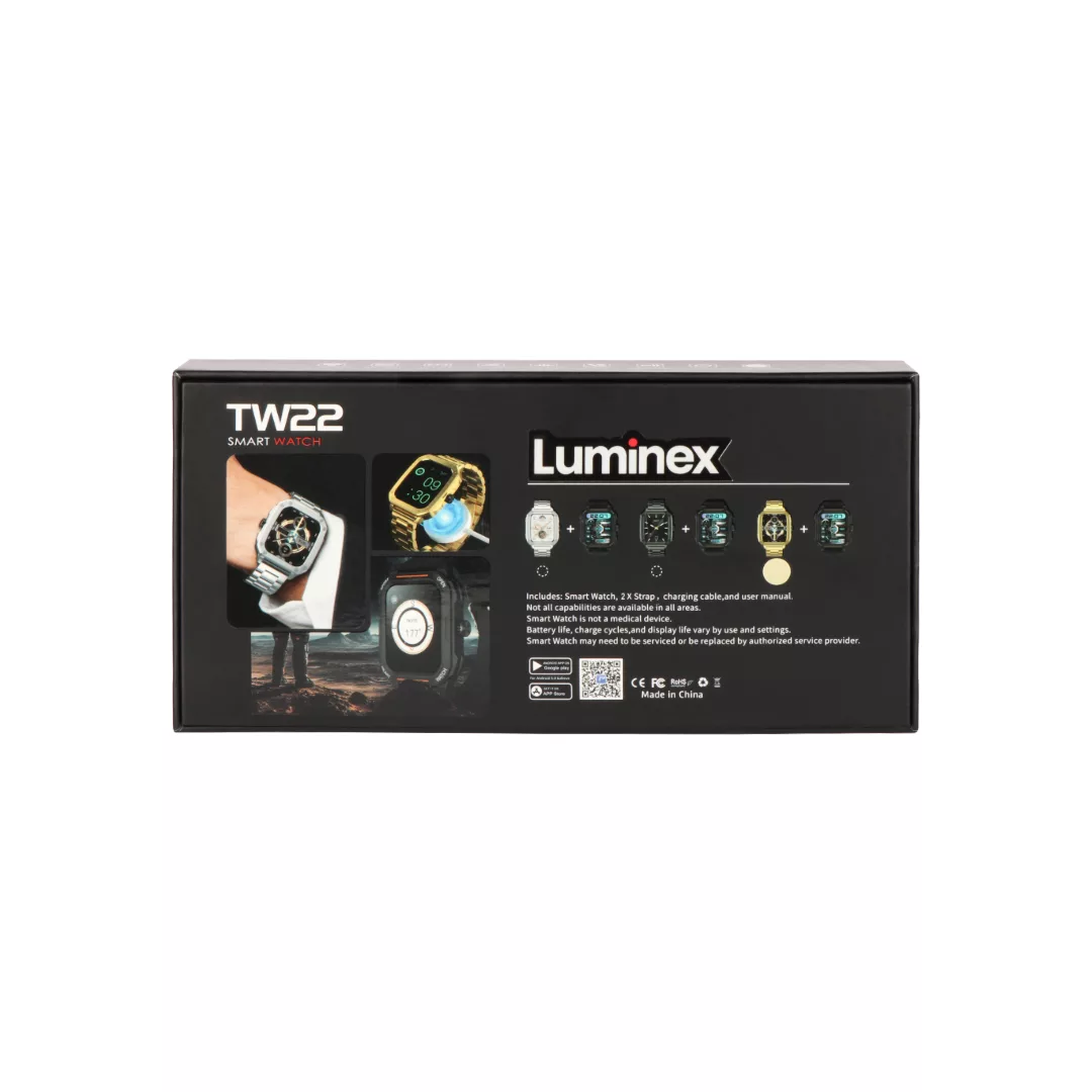 ساعت هوشمند 1.99 اینچی لومینکس مدل TW22 با بند سیلیکونی