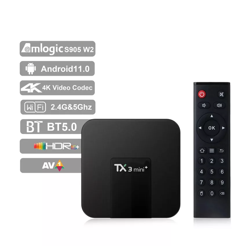 اندروید باکس تی ایکس تری 32/4GB مدل Mini به همراه کیبورد بی سیم