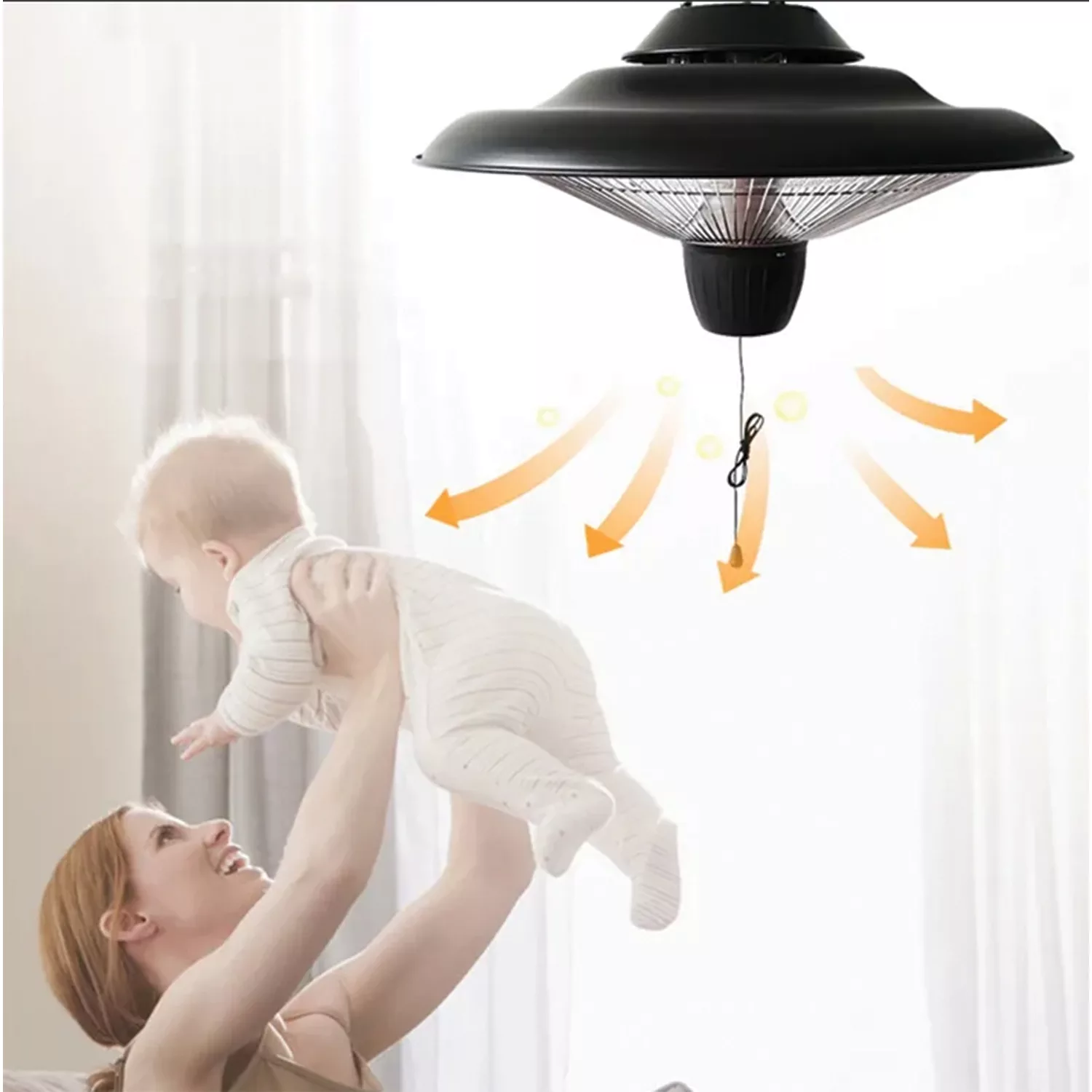 بخاری برقی سقفی مدل المنتی کد KB1