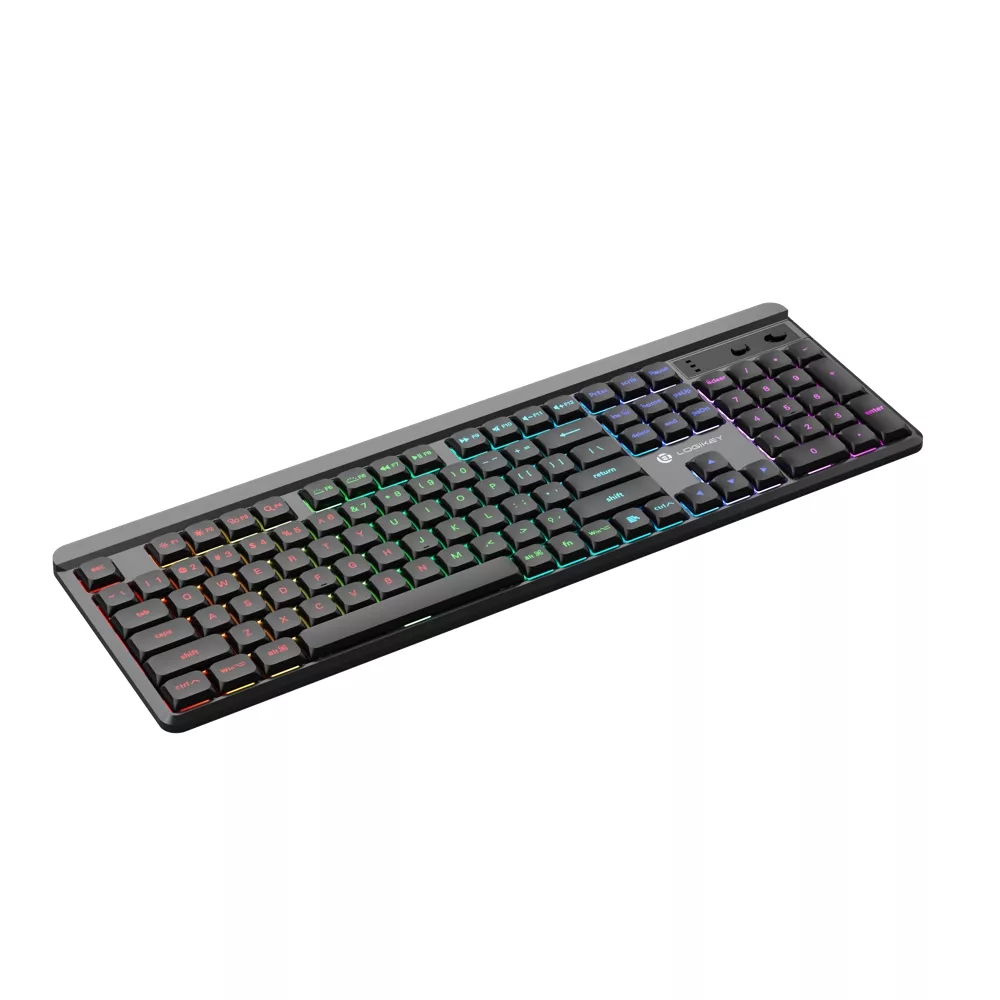 کیبورد بی سیم لاجی کی مدل K520B، سوییچ مکانیکال قرمز، Full-Size، نورپردازی RGB