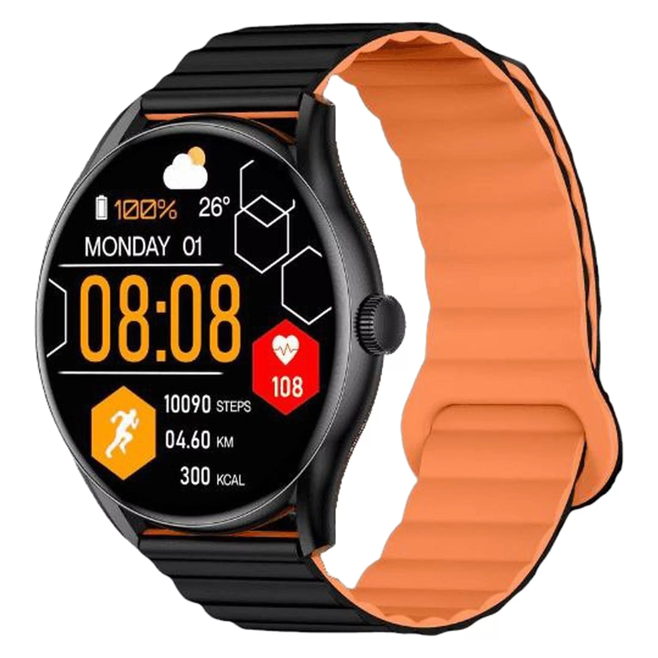 ساعت هوشمند گلوریمی مدل M1 Pro دارای قابلیت های صفحه نمایش رنگی، صفحه نمایش لمسی، کنترل موسیقی، کنترل سطح اکسیژن، بند سیلیکونی