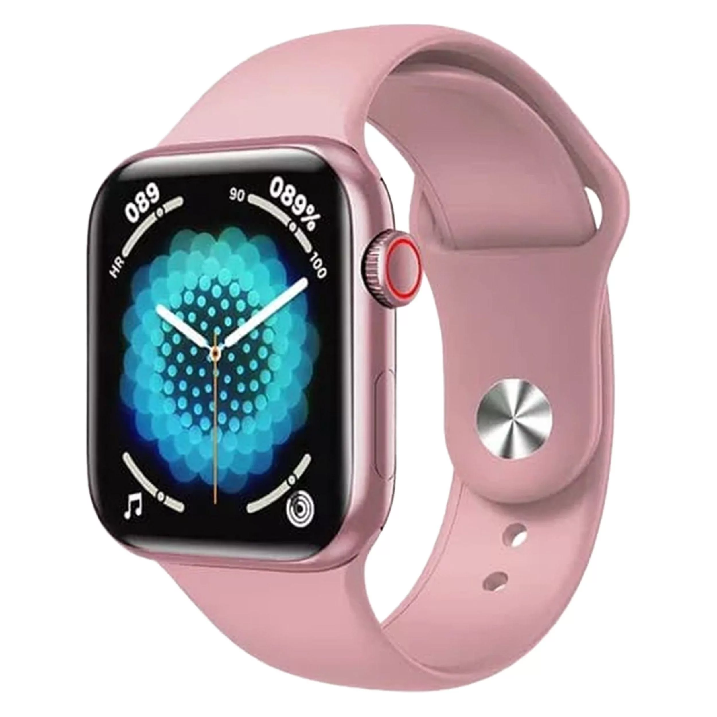 ساعت هوشمند دبلیو اِس مدل WS-81 mini دارای قابلیت های صفحه نمایش رنگی، صفحه نمایش لمسی، کنترل موسیقی (Music Player)، کنترل سطح اکسیژن خون، قابلیت مکالمه مستقیم، قابلیت تغییر طرح ساعت یا تم بند سیلیکون