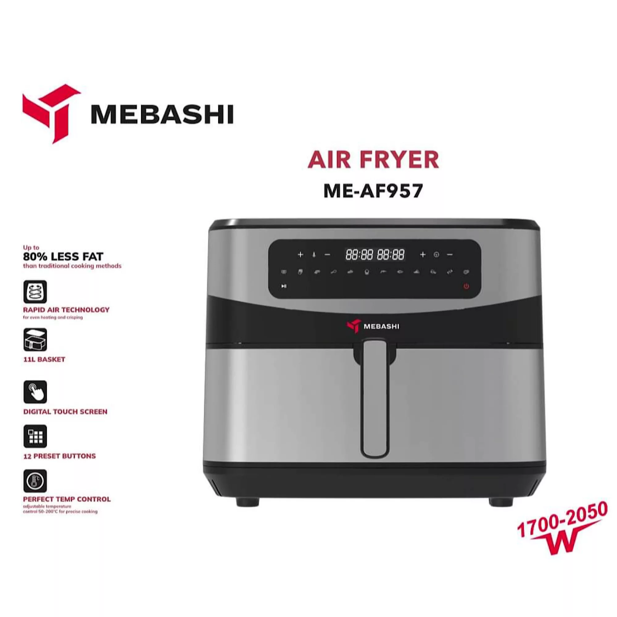 سرخ کن بدون روغن مباشی مدل ME-AF957
