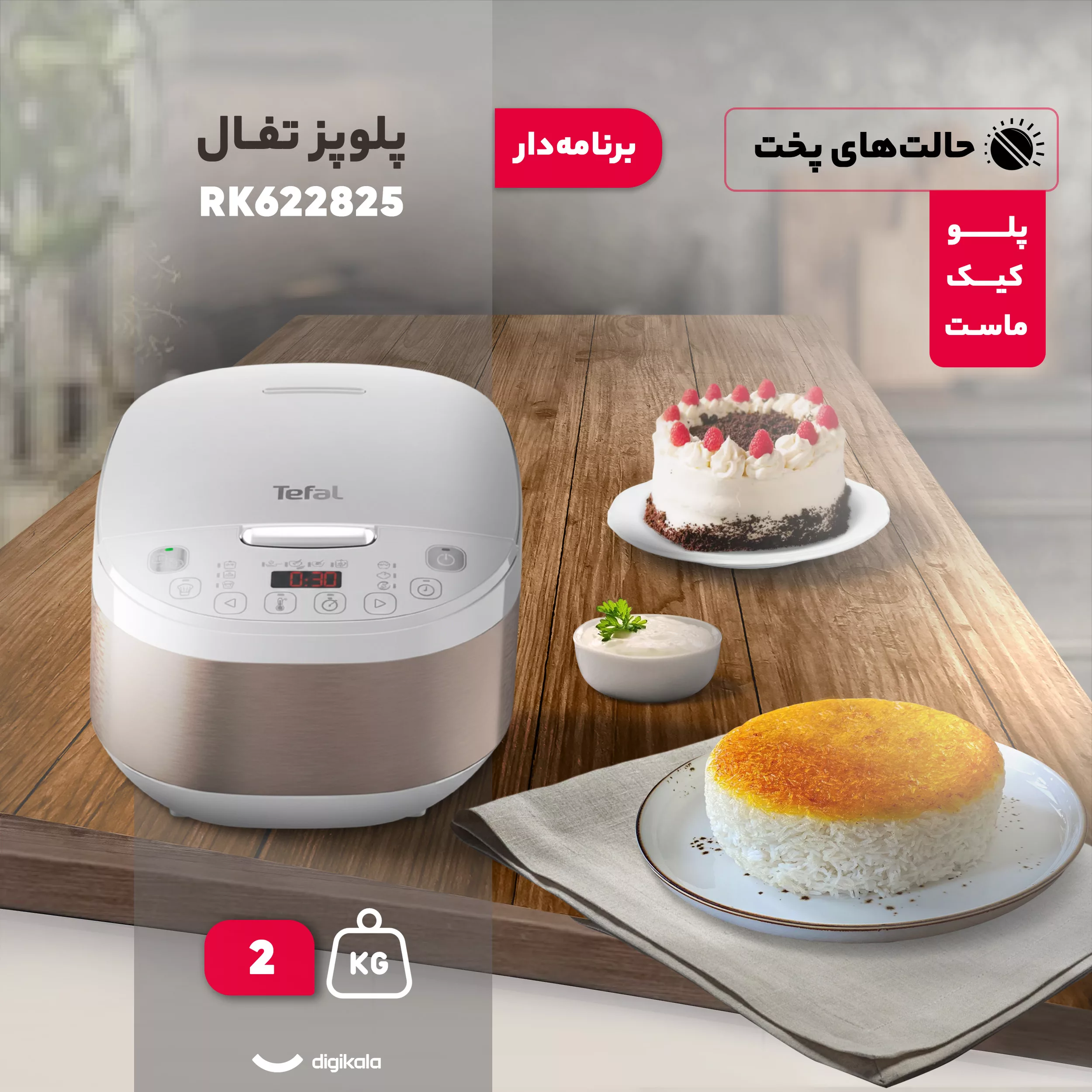 پلوپز 6 نفره تفال مدل RK622825