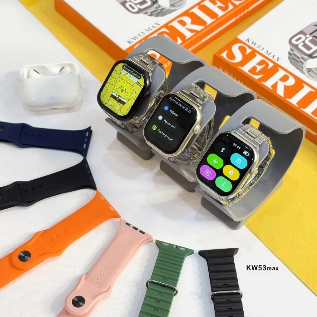 ساعت هوشمند 46 میلی متر کینگ ویر مدل KW55 Max با بند سییکونی