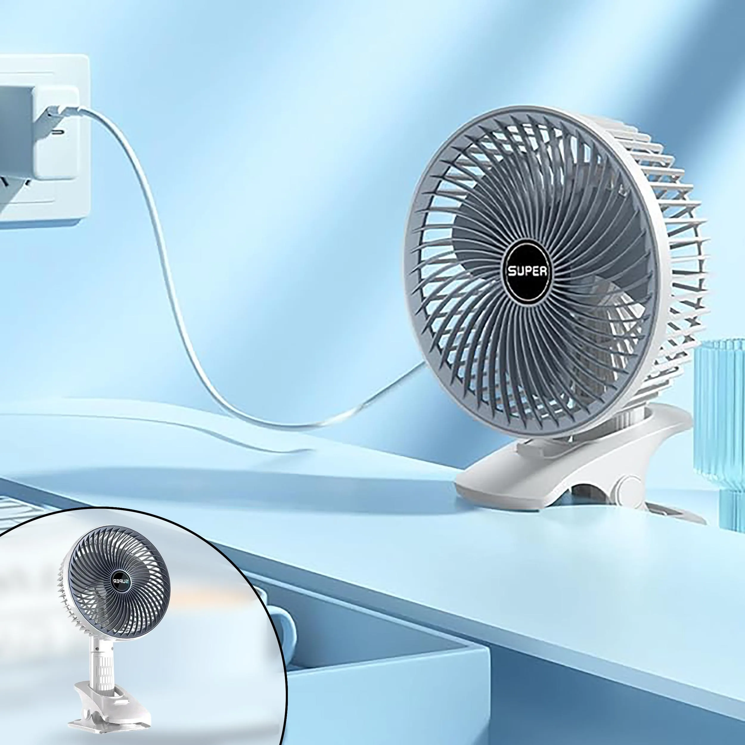 پنکه شارژی مدل Clipped Professional