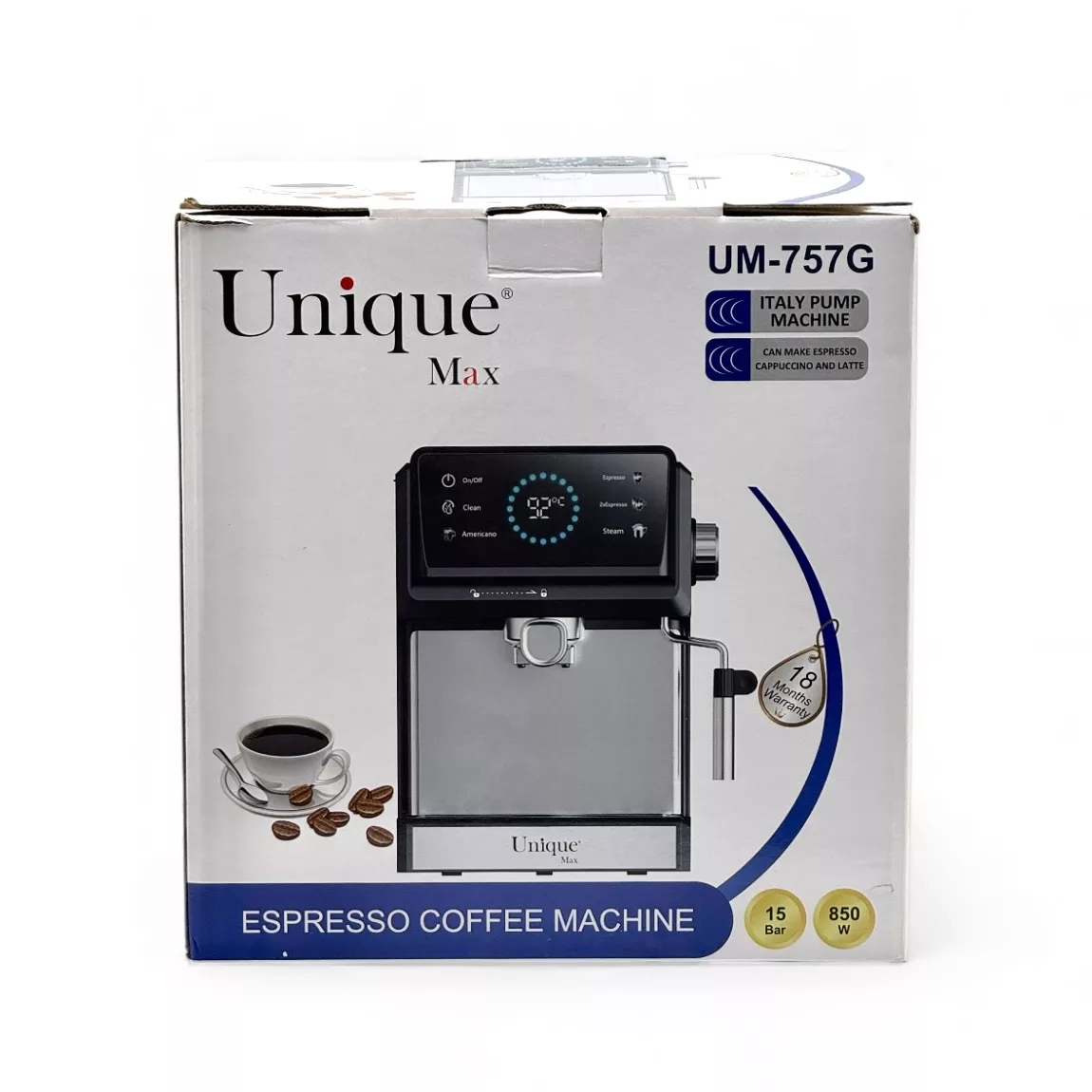 اسپرسو ساز 1800 میلی‌لیتر یونیک مکس مدل UM-757G