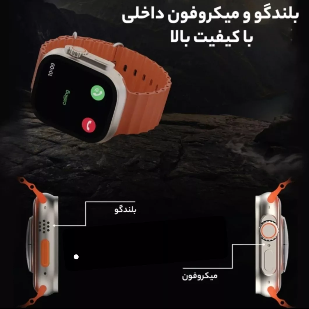 ساعت هوشمند 46 میلی متری مدل SEVEN-PLUS-IN-0NE 1+7 با بند سیلیکونی