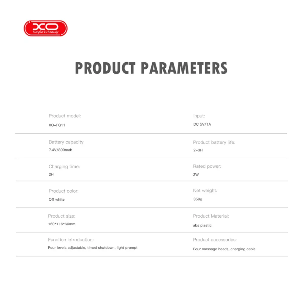 ماساژور برقی ایکس او مدل FG11