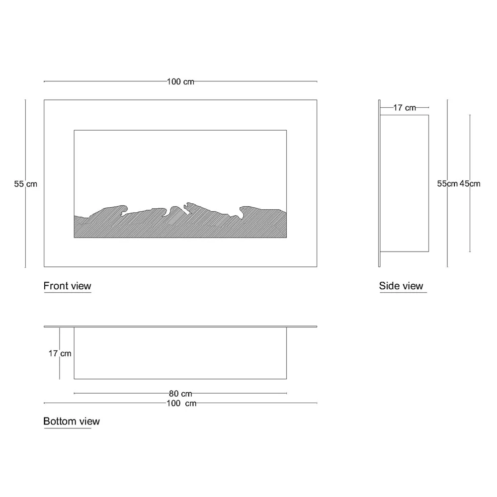 شومینه برقی اود آلوو مدل دکوری l4100