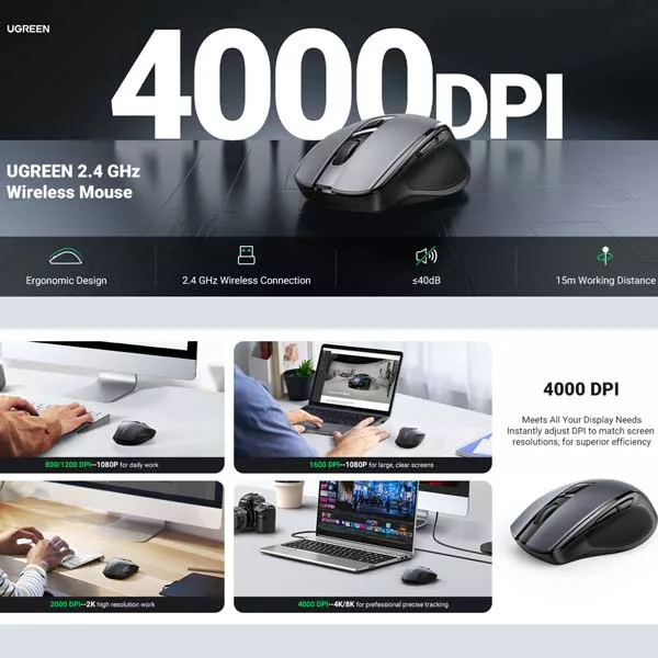 ماوس بی سیم یوگرین مدل 15063-MU006