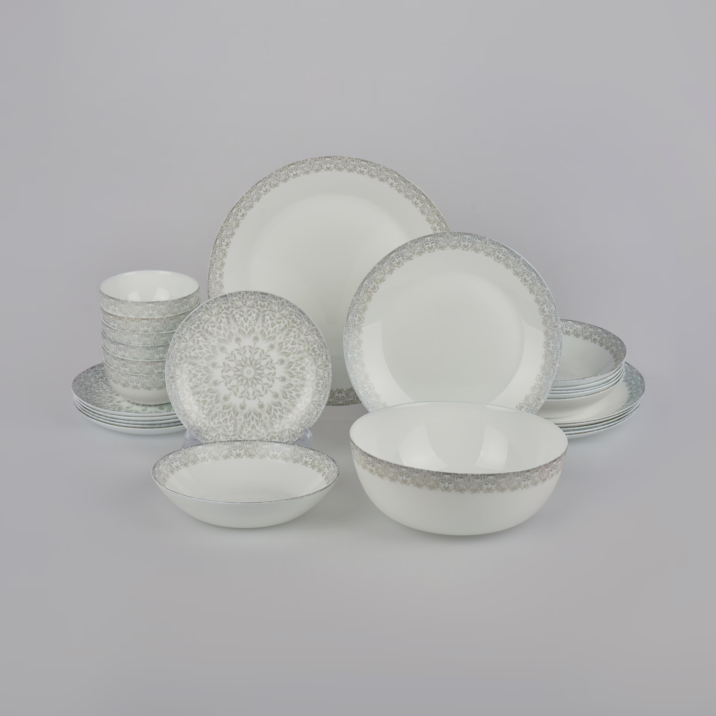 سرویس غذاخوری 26 پارچه 6 نفره گلدن اوپال مدل زلی طرح پرنسا