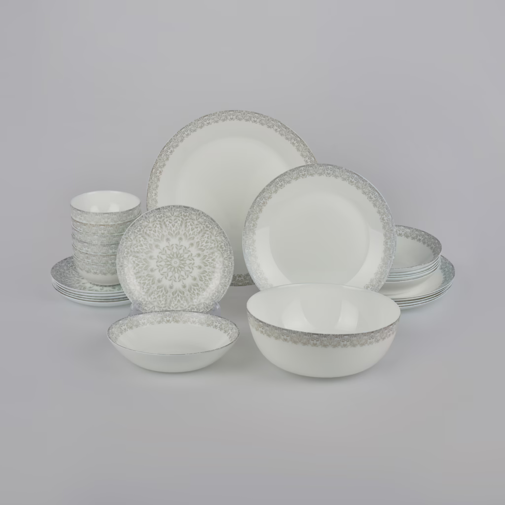 سرویس غذاخوری 26 پارچه 6 نفره گلدن اوپال مدل زلی طرح پرنسا