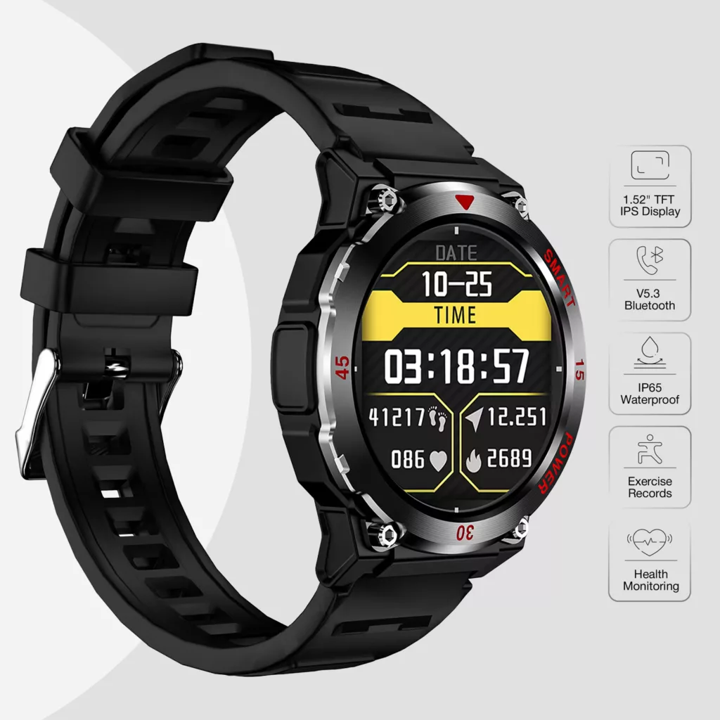 ساعت هوشمند 48 میلیمتری مدل V9OOiPro با سیلیکـونی