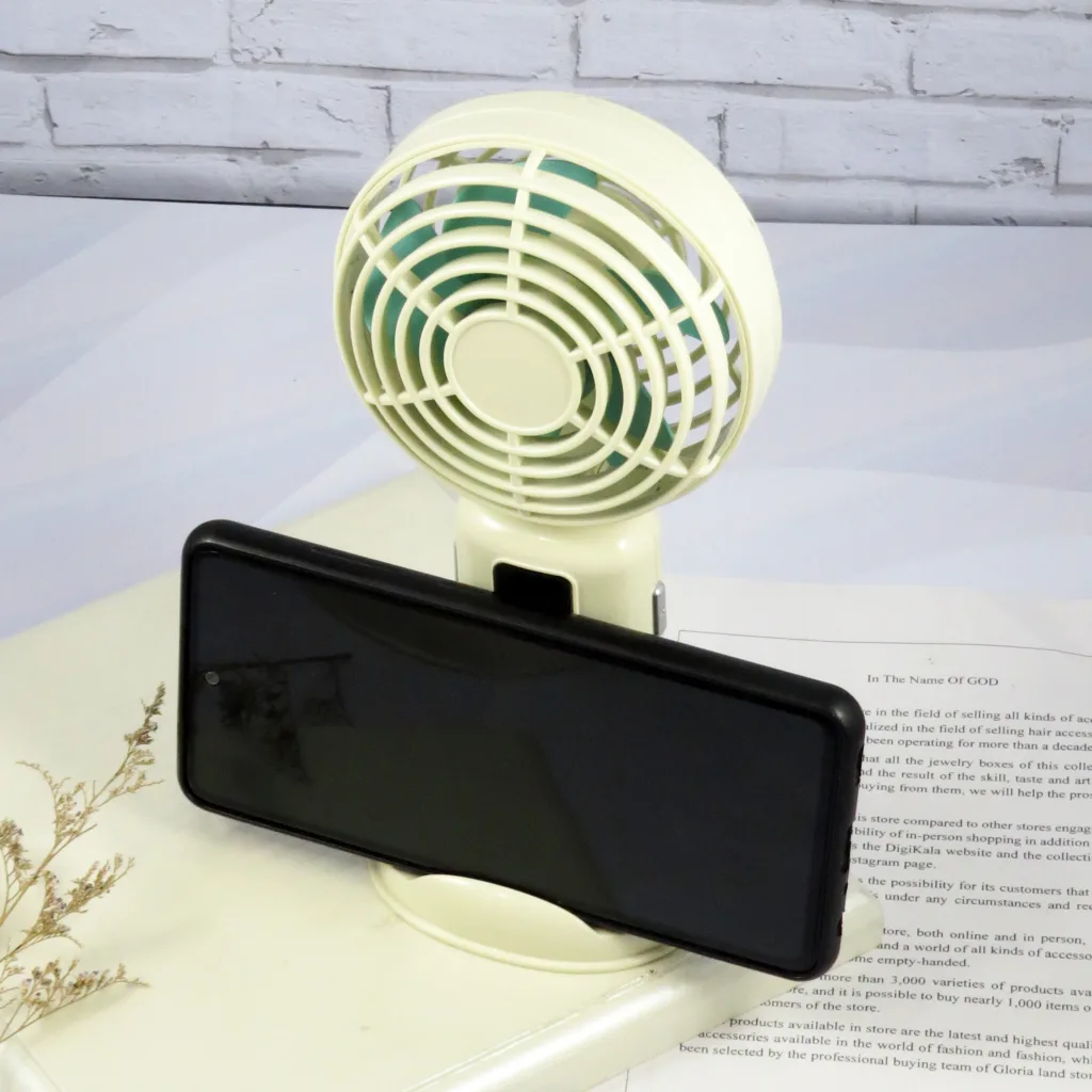 پنکه همراه مدل دستی و رومیزی کد GLnd00015 ظرفیت 500 میلی آمپر ساعت