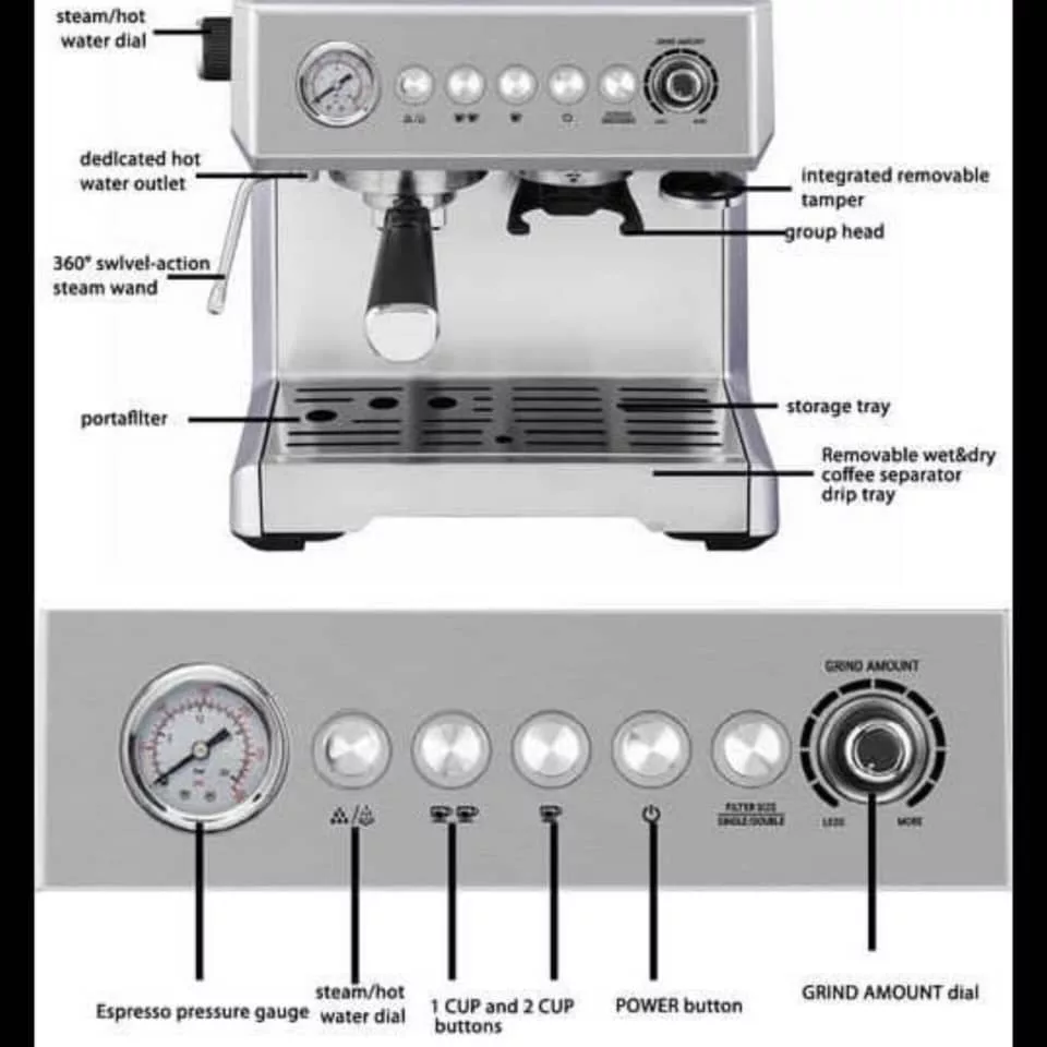 اسپرسو ساز 2500 میلی‌لیتر مدل باریستا AM7301
