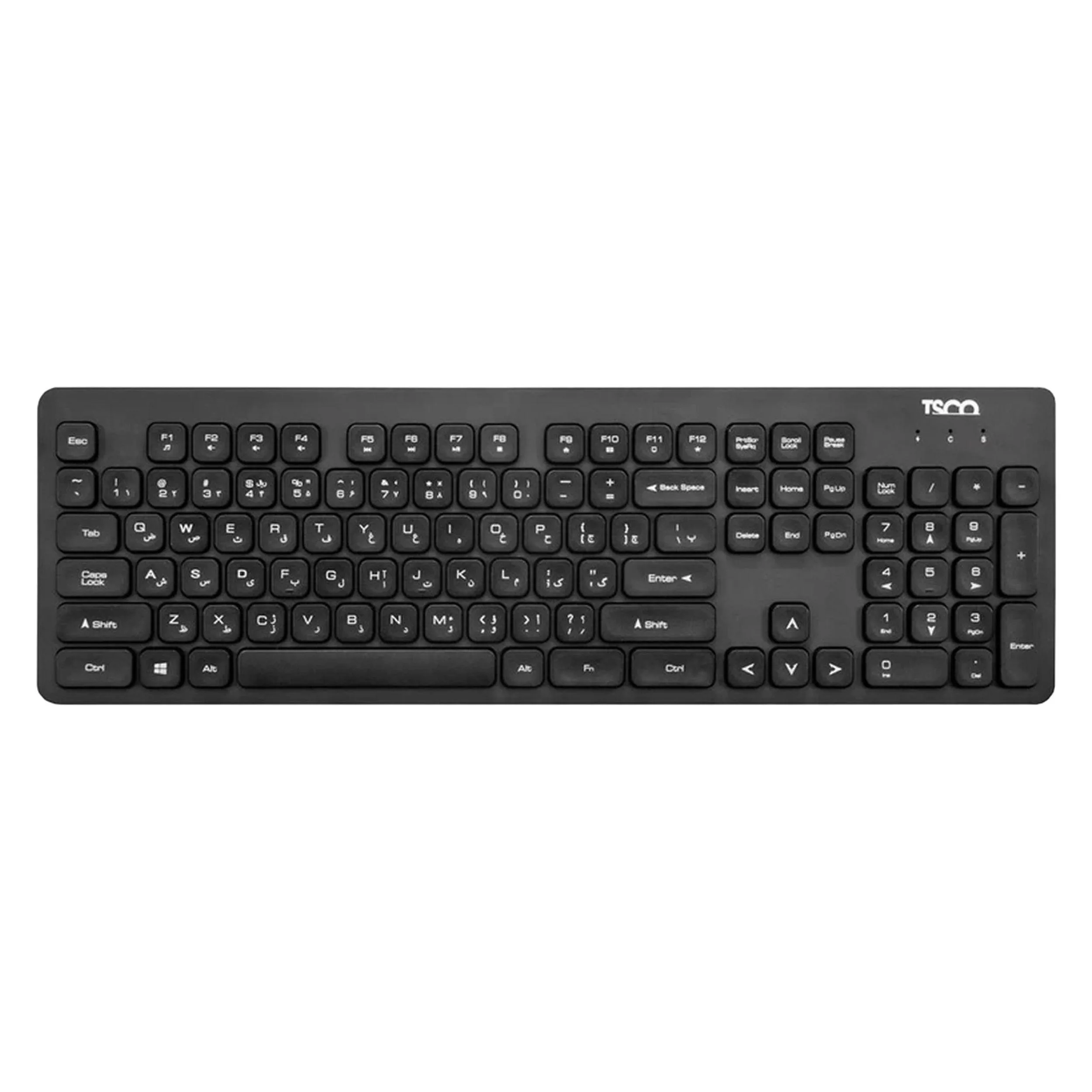 کیبورد بی‌ سیم تسکو مدل TK 7003w با حروف فارسی