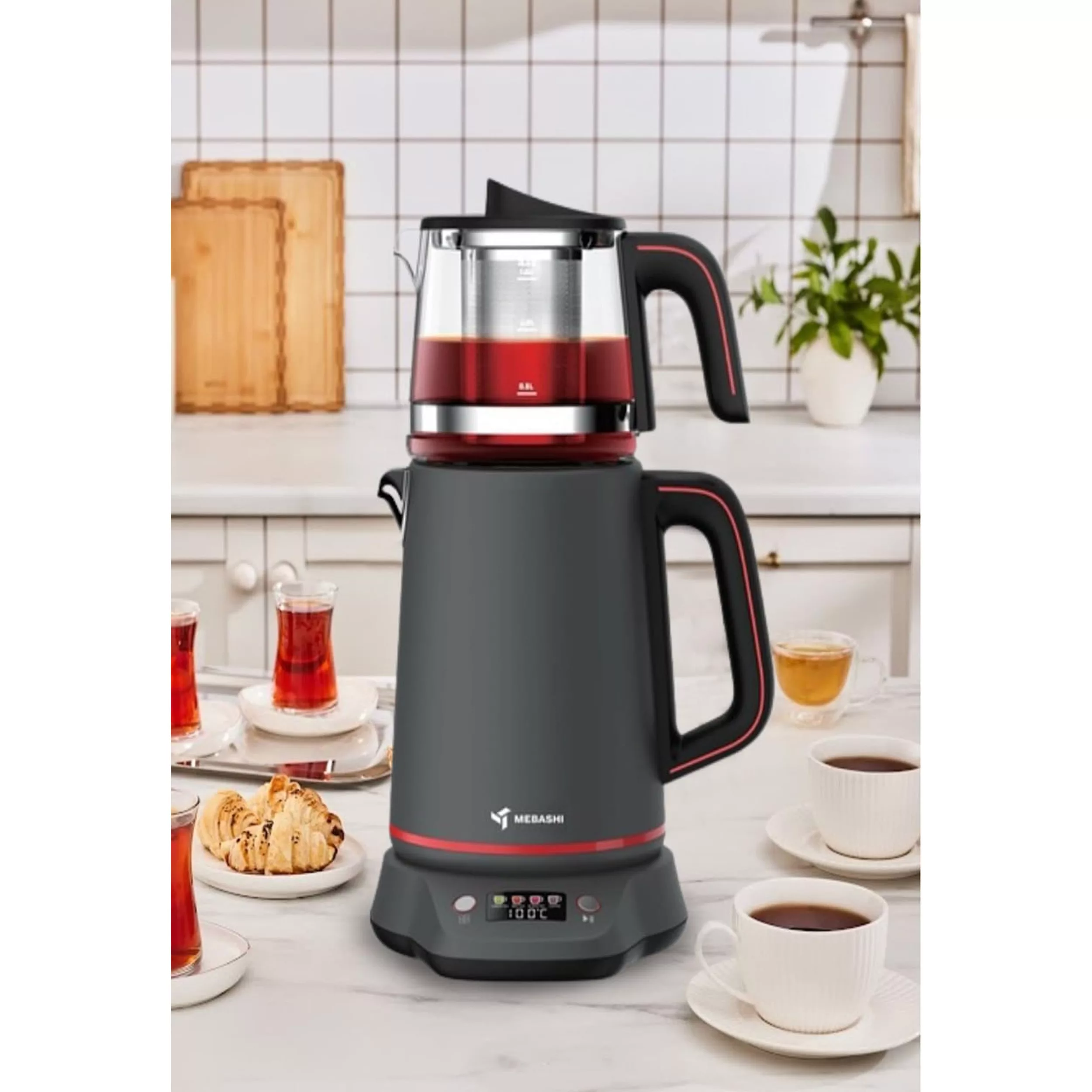 چای ساز روی هم مباشی مدل ME-TM302GR