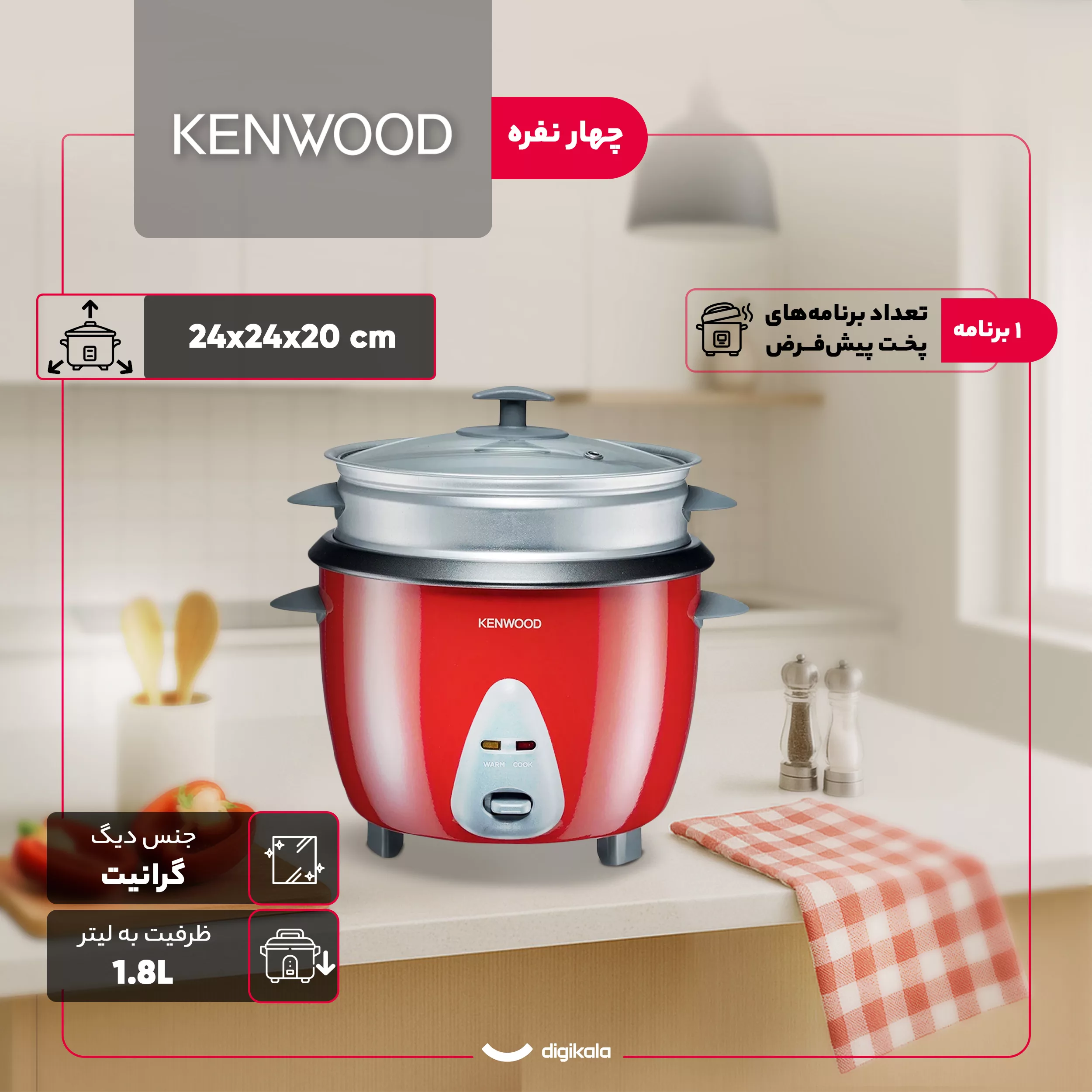 پلوپز 4 نفره کنوود مدل RCM44