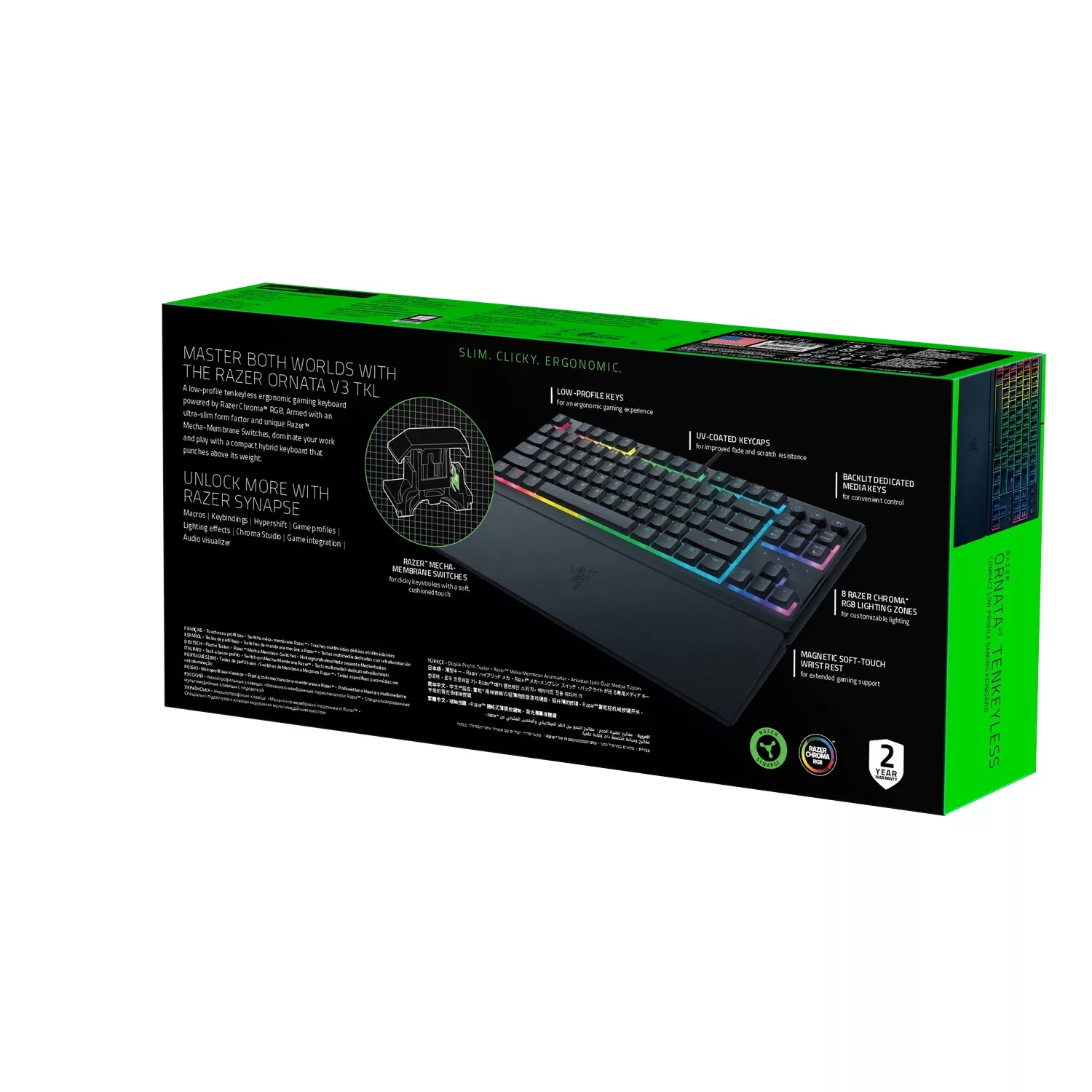 کیبورد گیمینگ ریزر مدل ORNATA V3 TENKEYLESS