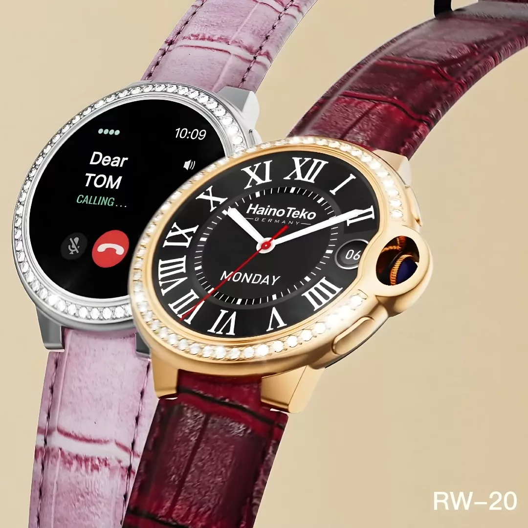 ساعت هوشمند 46 میلی متری هاینو تکو مدل RW-20 با بند چرمی