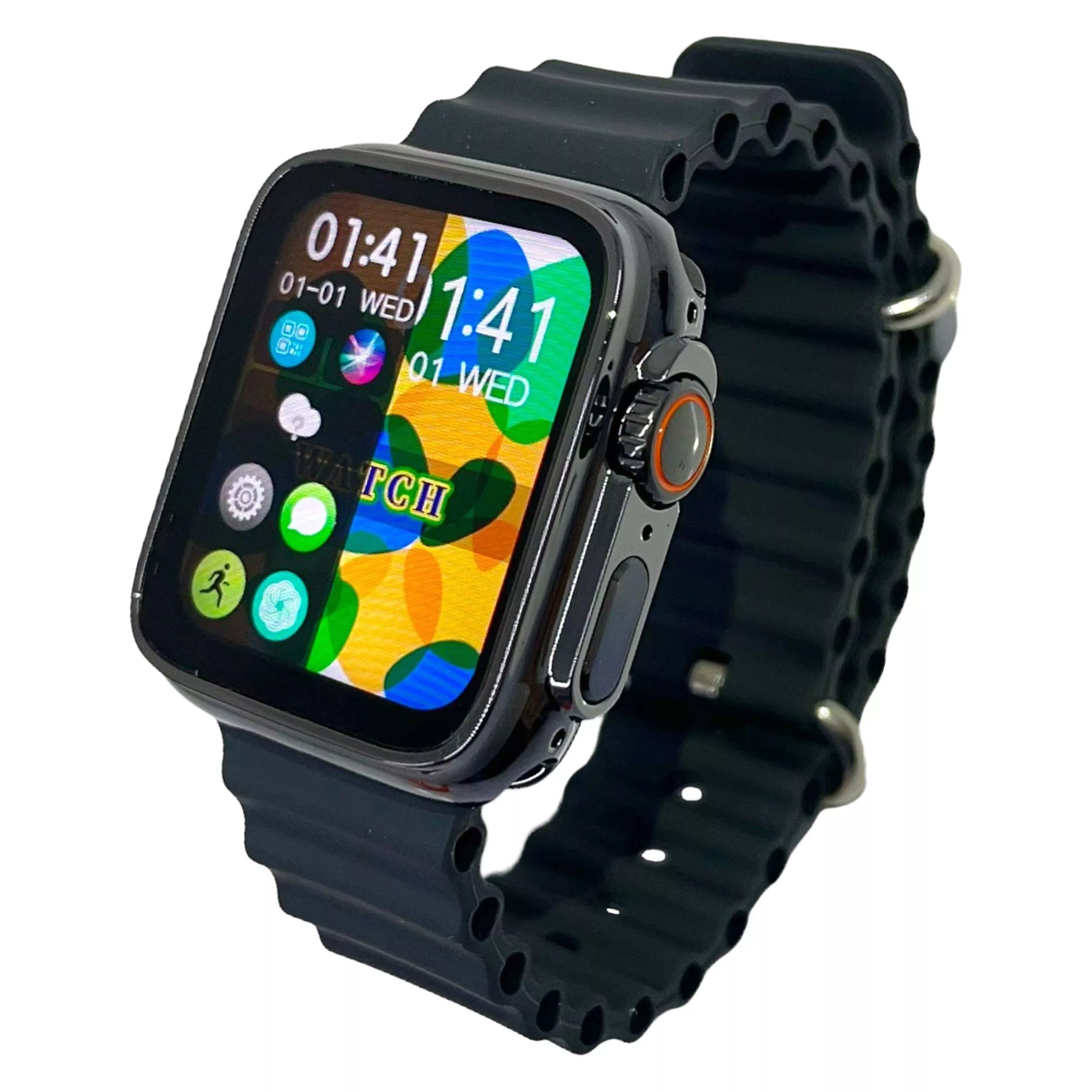 ساعت هوشمند میکروویر مدل Ulta3 Mini پشتیبانی از زبان فارسی کنترل موسیقی محافظ ضد ضربه بند سیلیکونی