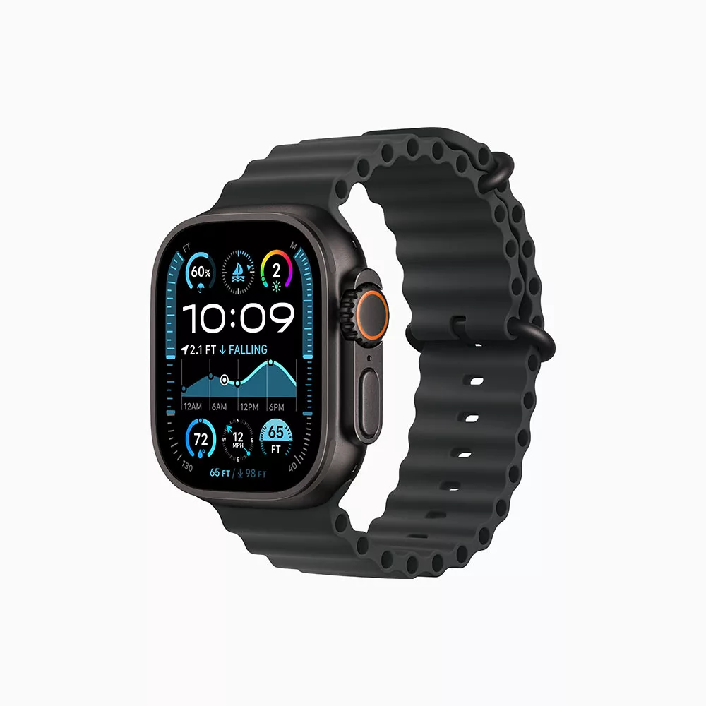 ساعت هوشمند اپل مدل Ultra 2 Black Titanium Case Ocean Band 49mm
