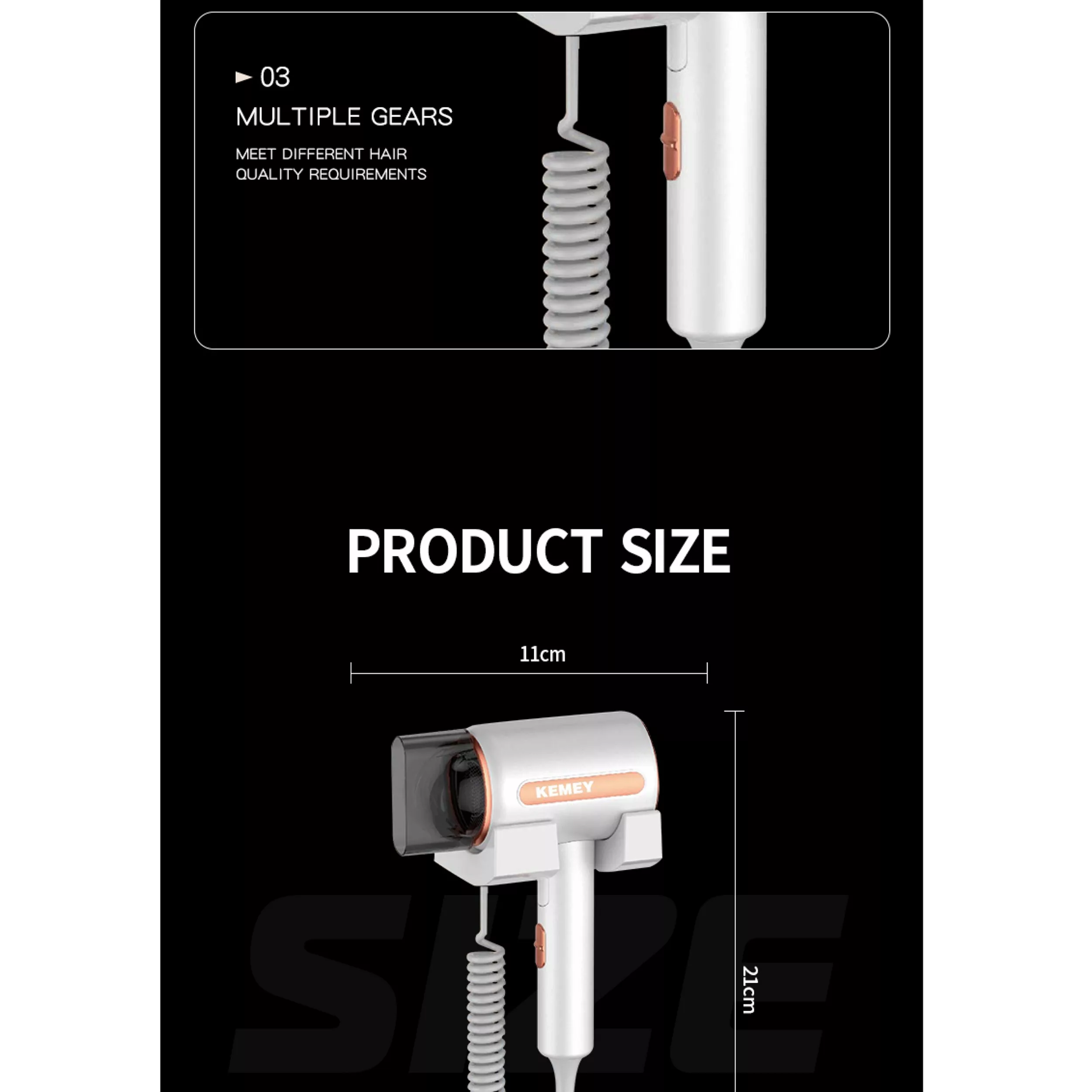 سشوار حرفه ای 2200 وات کیمی مدل km-6873