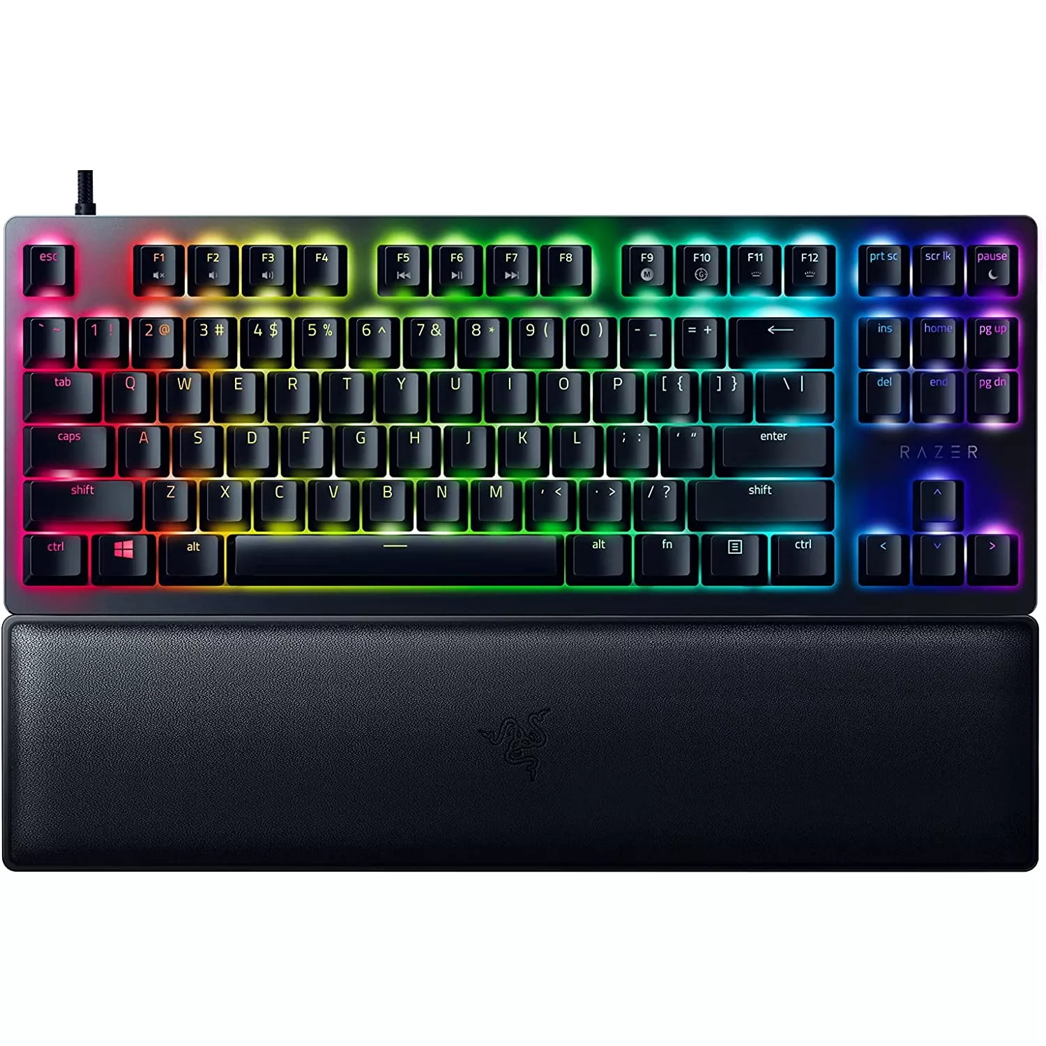 کیبورد مخصوص بازی ریزر مدل Huntsman V2 Tenkeyless - Purple Linear Optical Switch