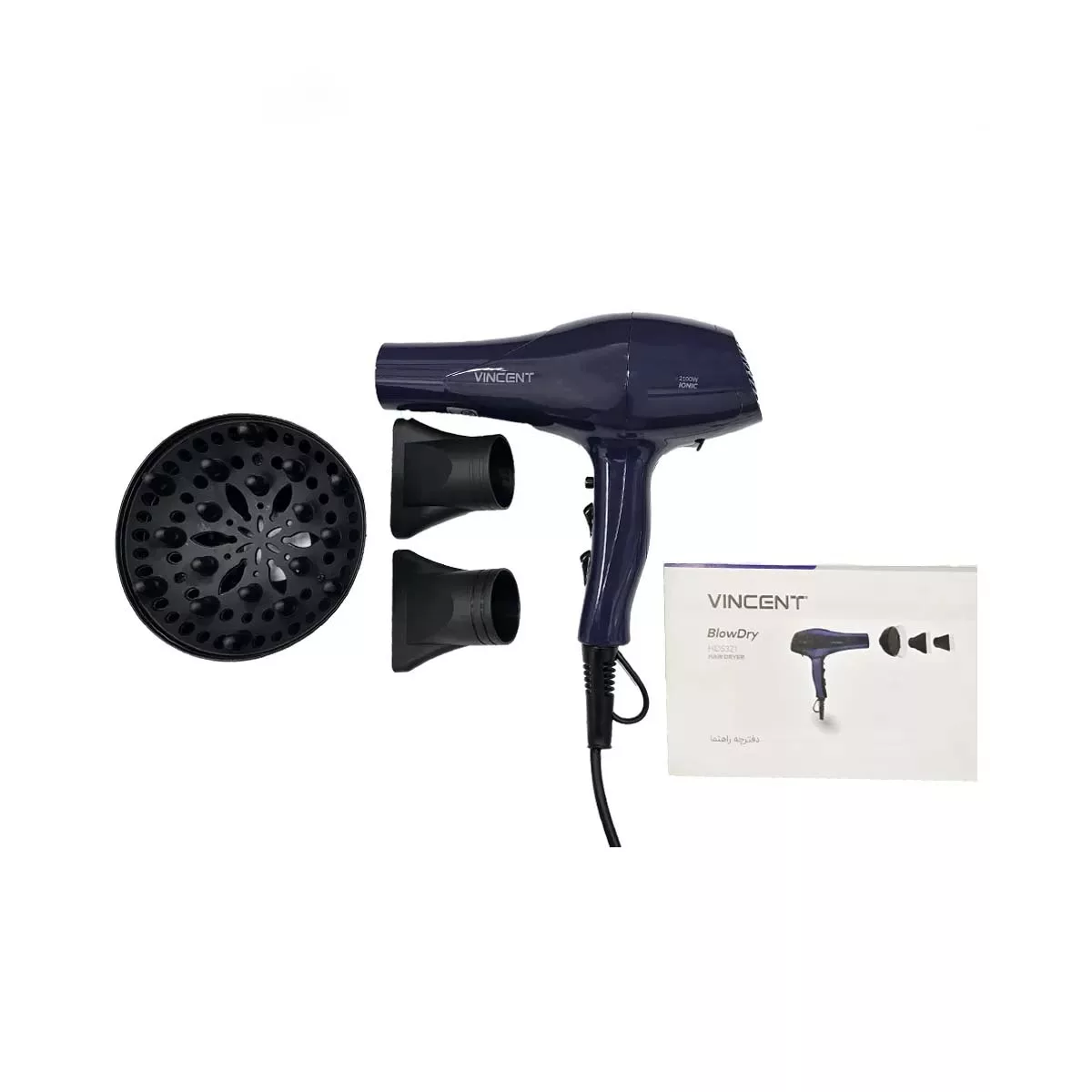 سشوار خانگی 2100 وات وینسنت مدل HD5321