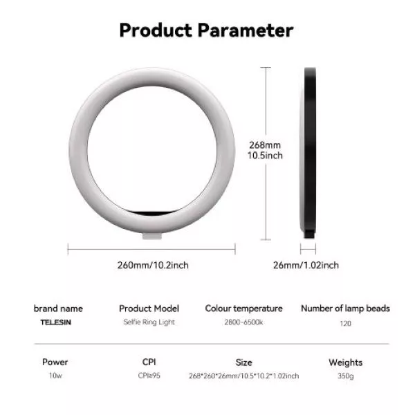 رینگ لایت تلسین مدل P3-FS-02