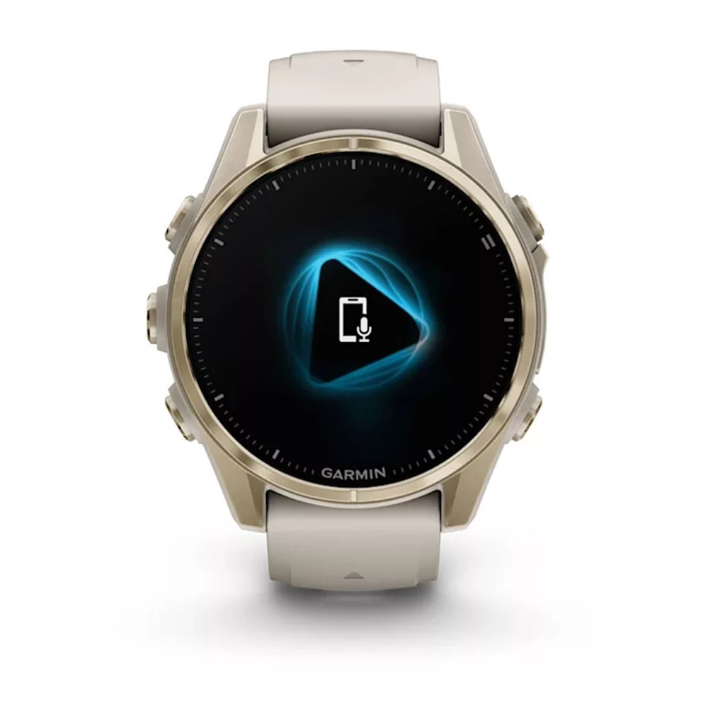 ساعت هوشمند گارمین مدل Fenix 8 - 43mm، مناسب برای ورزش، ضد آب، کنترل موسیقی، کنترل سطح اکسیژن خون، بند سیلیکونی، با حافظه داخلی 32 گیگابایت