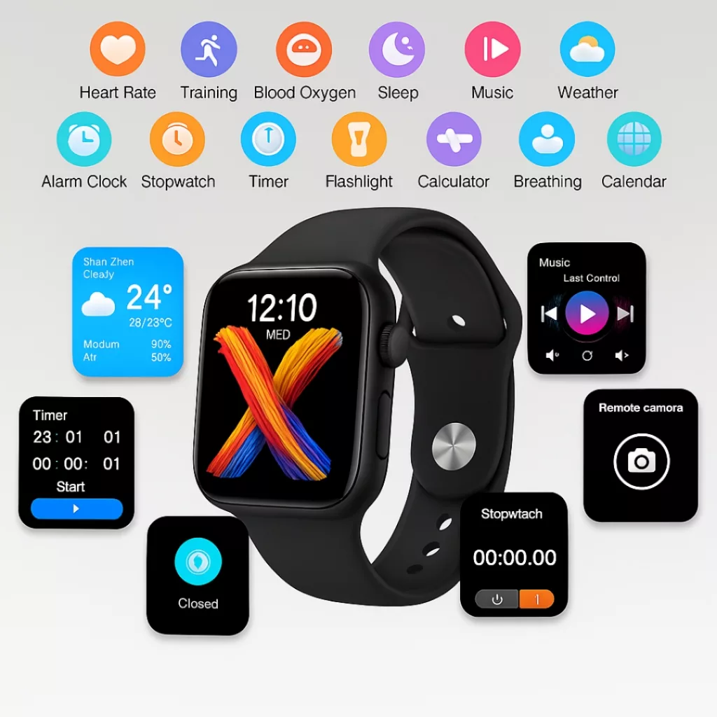 ساعت هوشمند ۴۹ میلی متری ویسمی مدل WISME-M3 به همراه هدفون