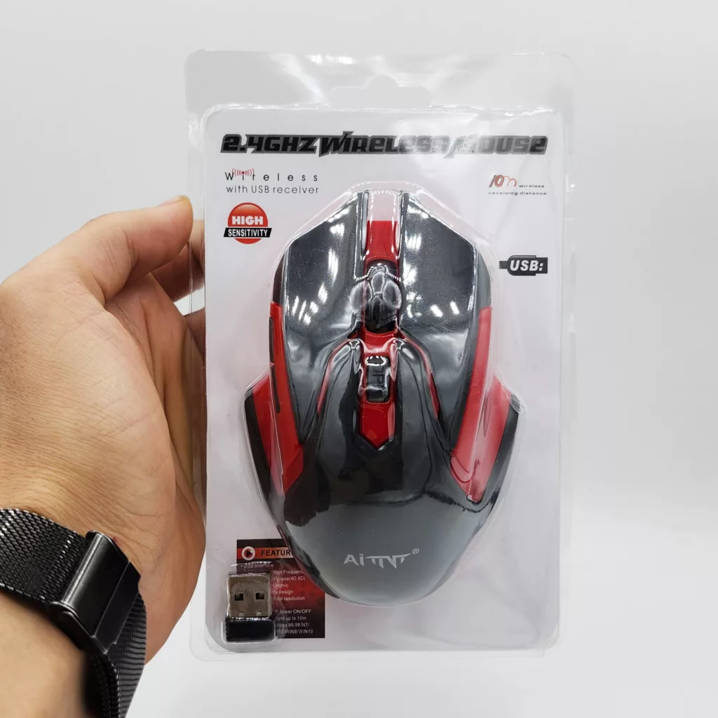 ماوس بی سیم آی تی ان تی مدل ERGONIMIC.6KEY کد RED-2024