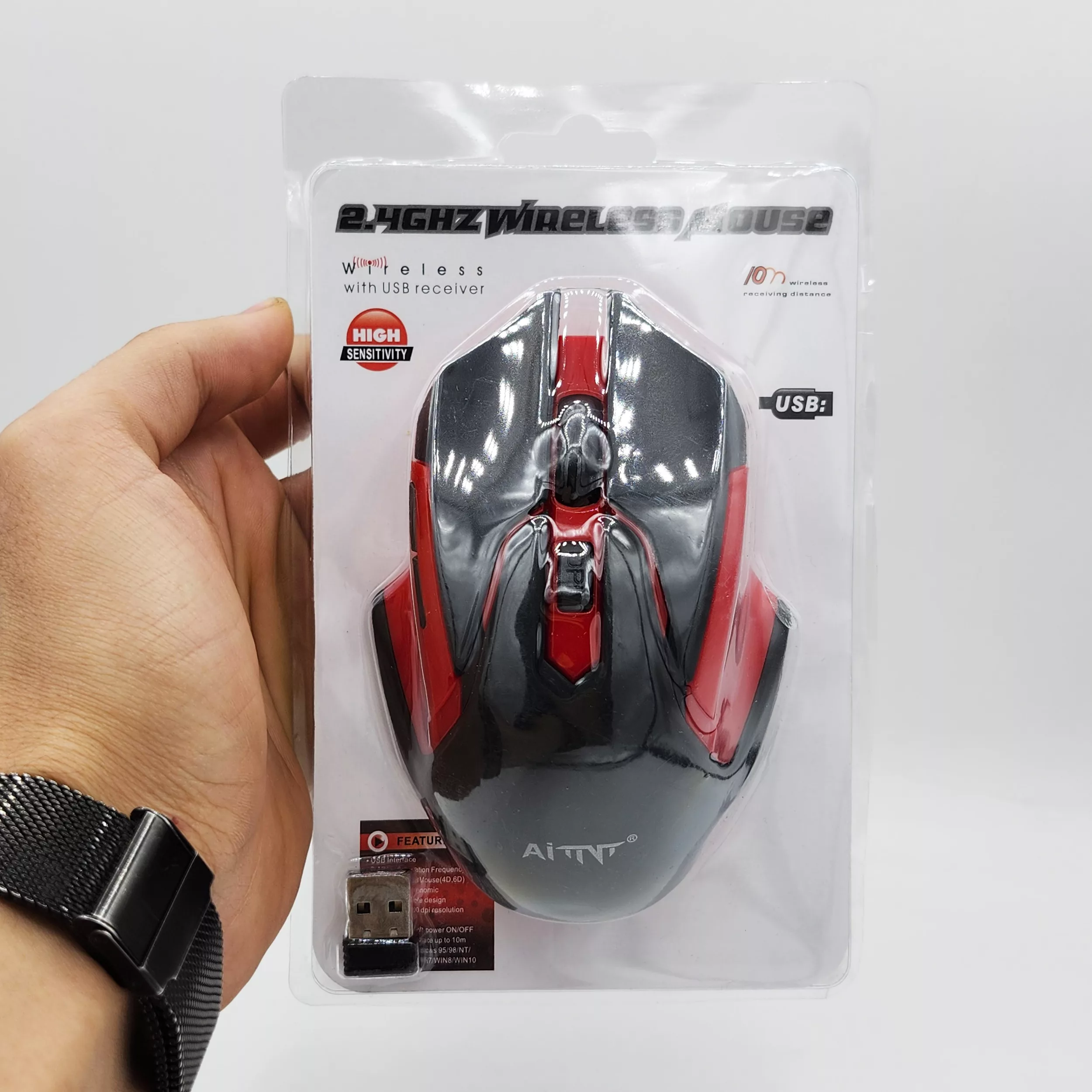 ماوس بی سیم آی تی ان تی مدل ERGONIMIC.6KEY کد RED-2024